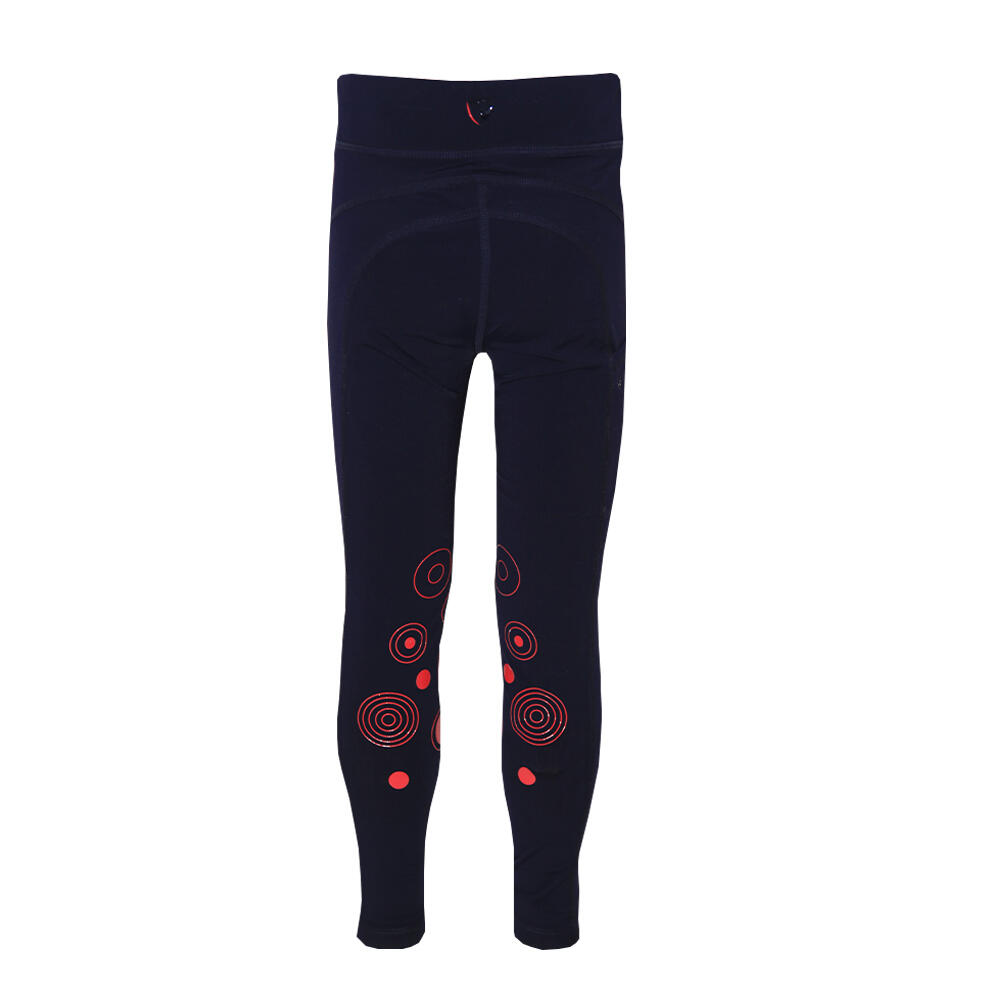 Childrens/Kids DynaMizs Ecliptic Horse Riding Tights (Red/Navy) 3/3