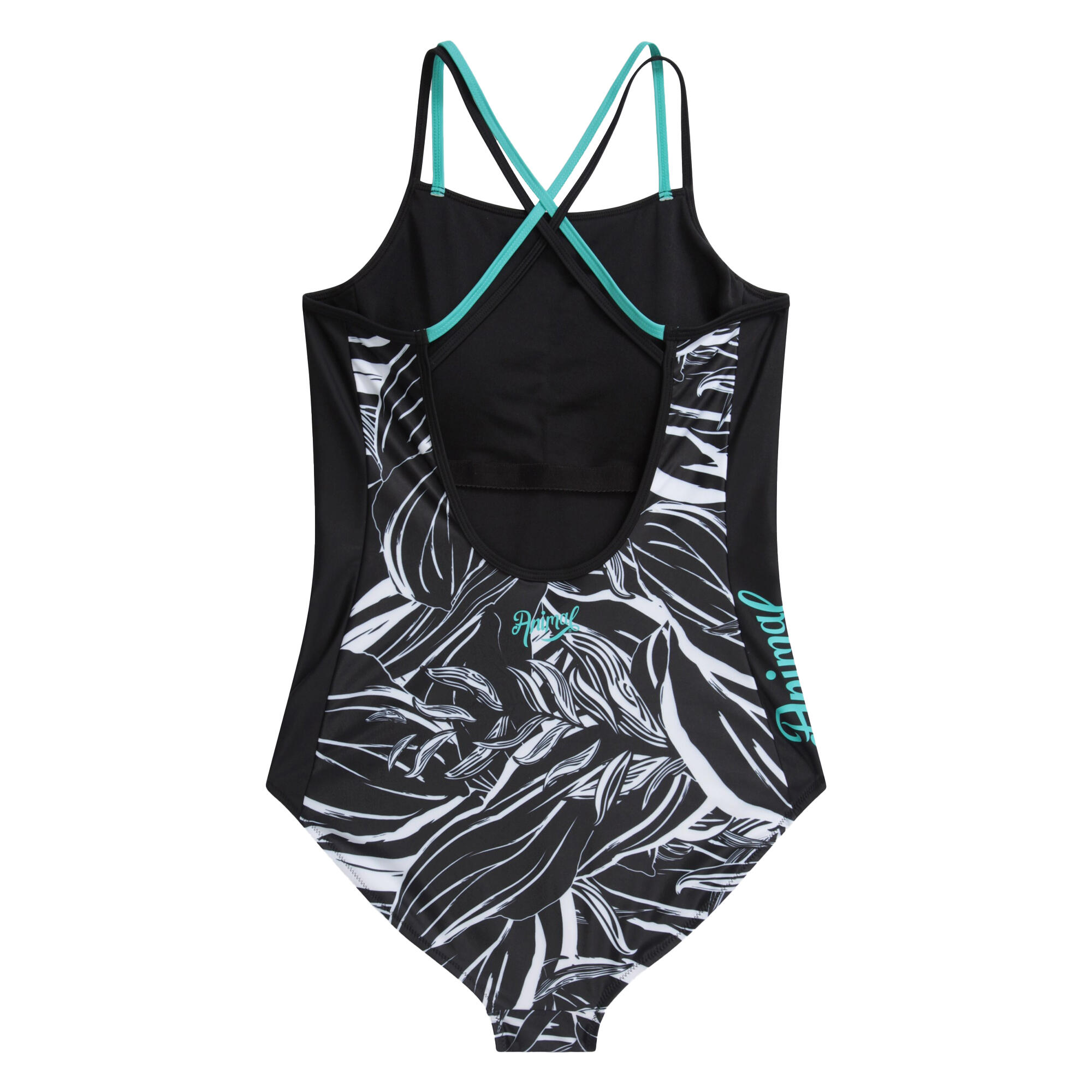 Costume Da Bagno Intero Bretelle Donna Animal Zora Nero Corvino 2/3