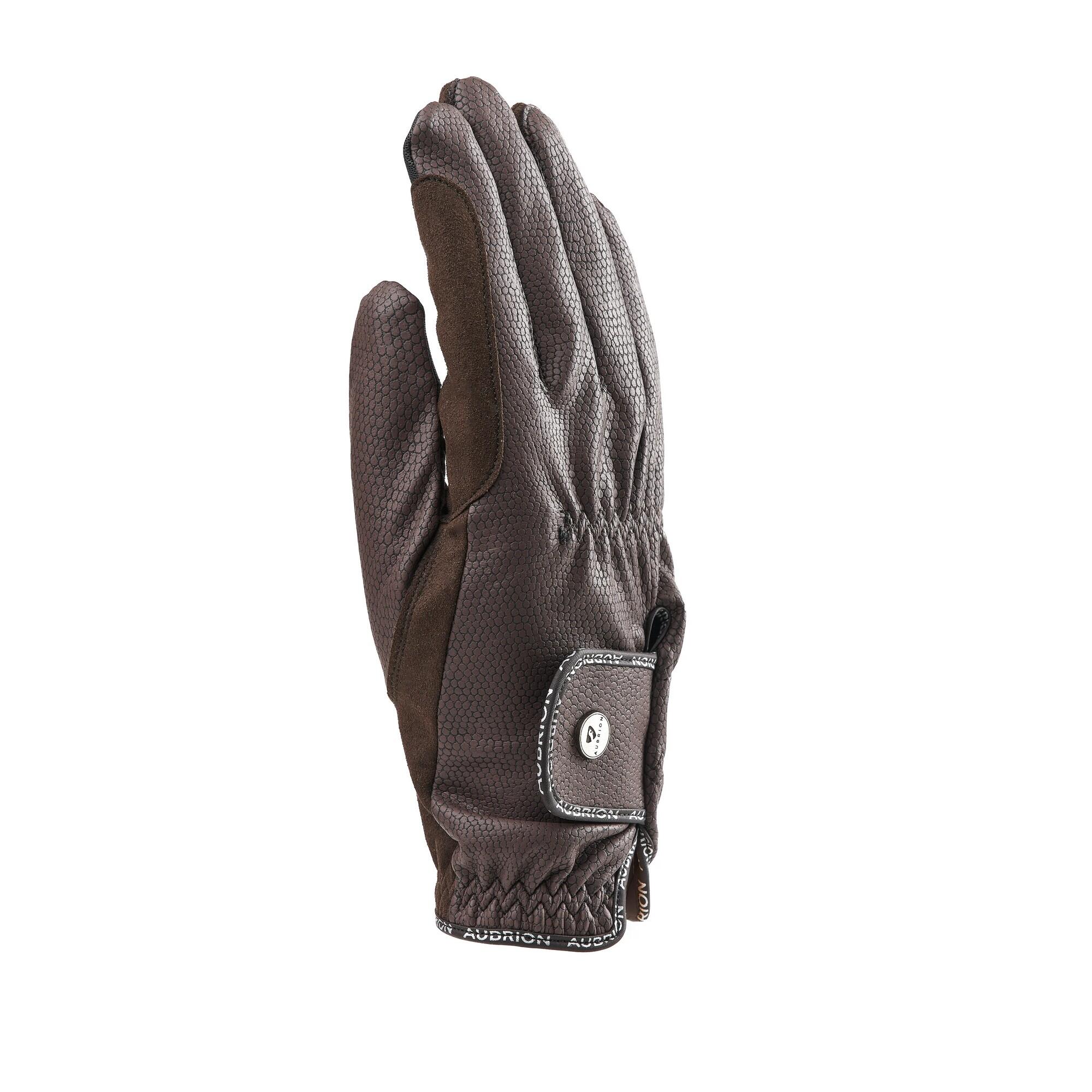 Unisex Adult Stadium Winter Riding Gloves (Brown) 1/2
