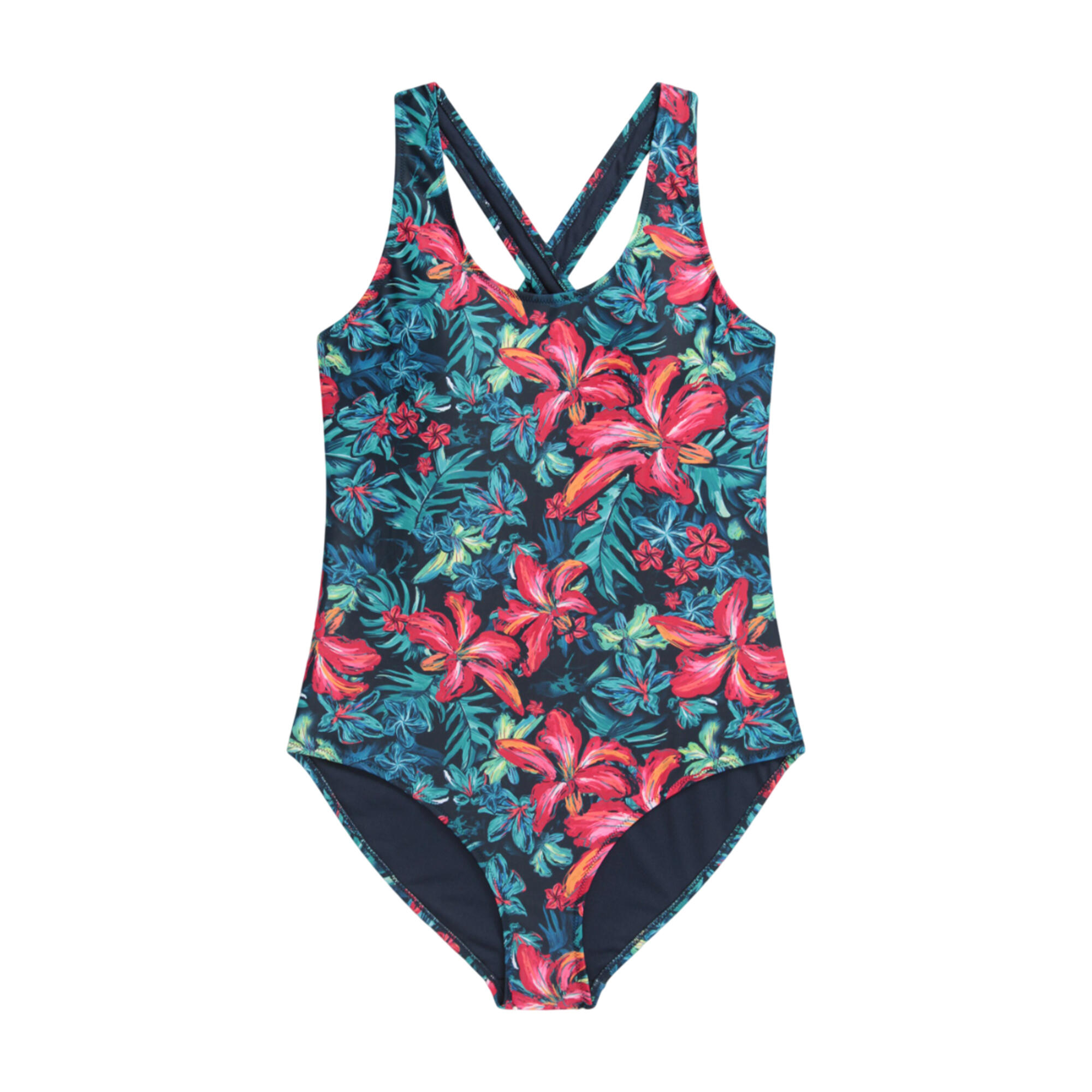 ANIMAL Womens/Ladies Mia Floral Cross Back One Piece Swimsuit (Red)