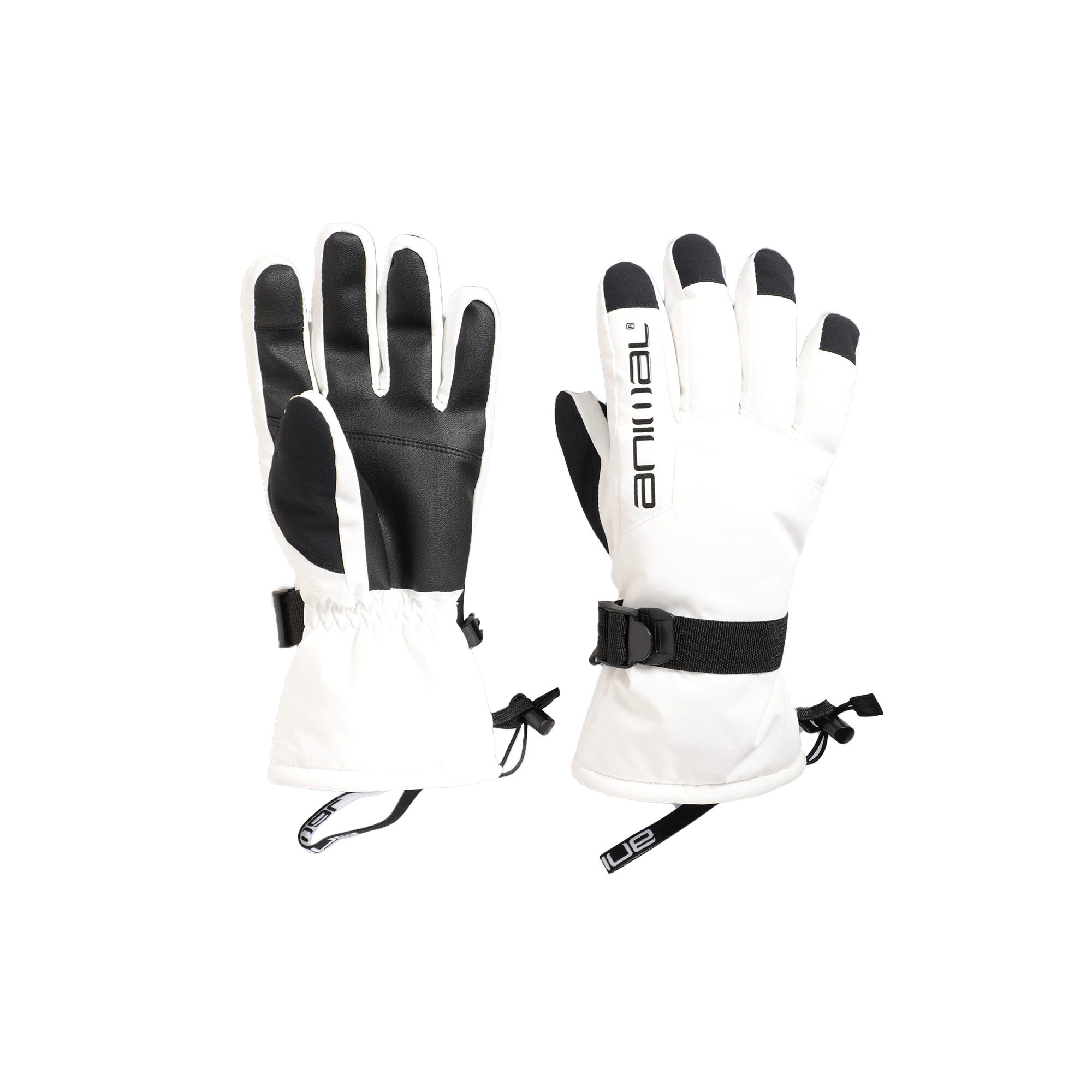 Womens/Ladies Flow Ski Gloves (White) 3/3