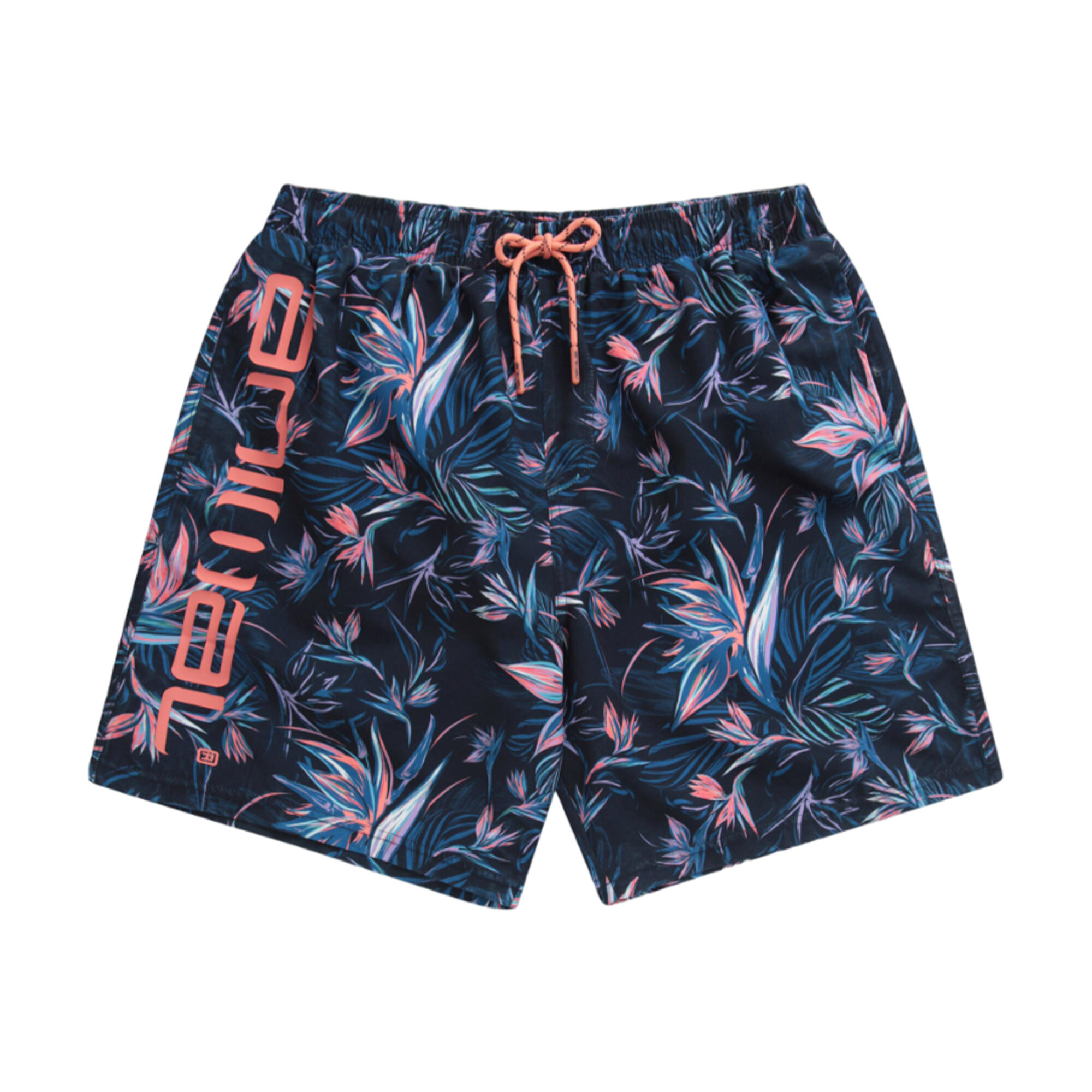 ANIMAL Mens Deep Dive Leaf Print Boardshorts (Pink)