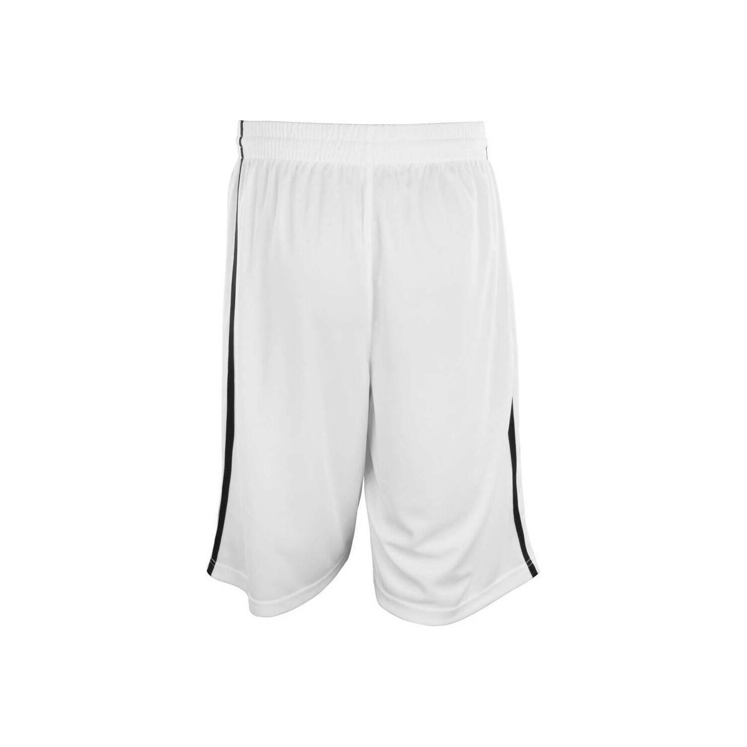 Mens Basketball Shorts (White/Black) 2/2