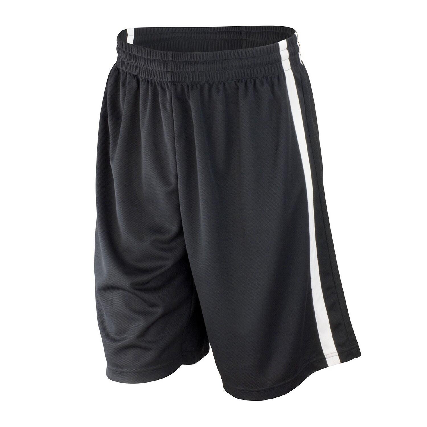 SPIRO Mens Basketball Shorts (Black/White)