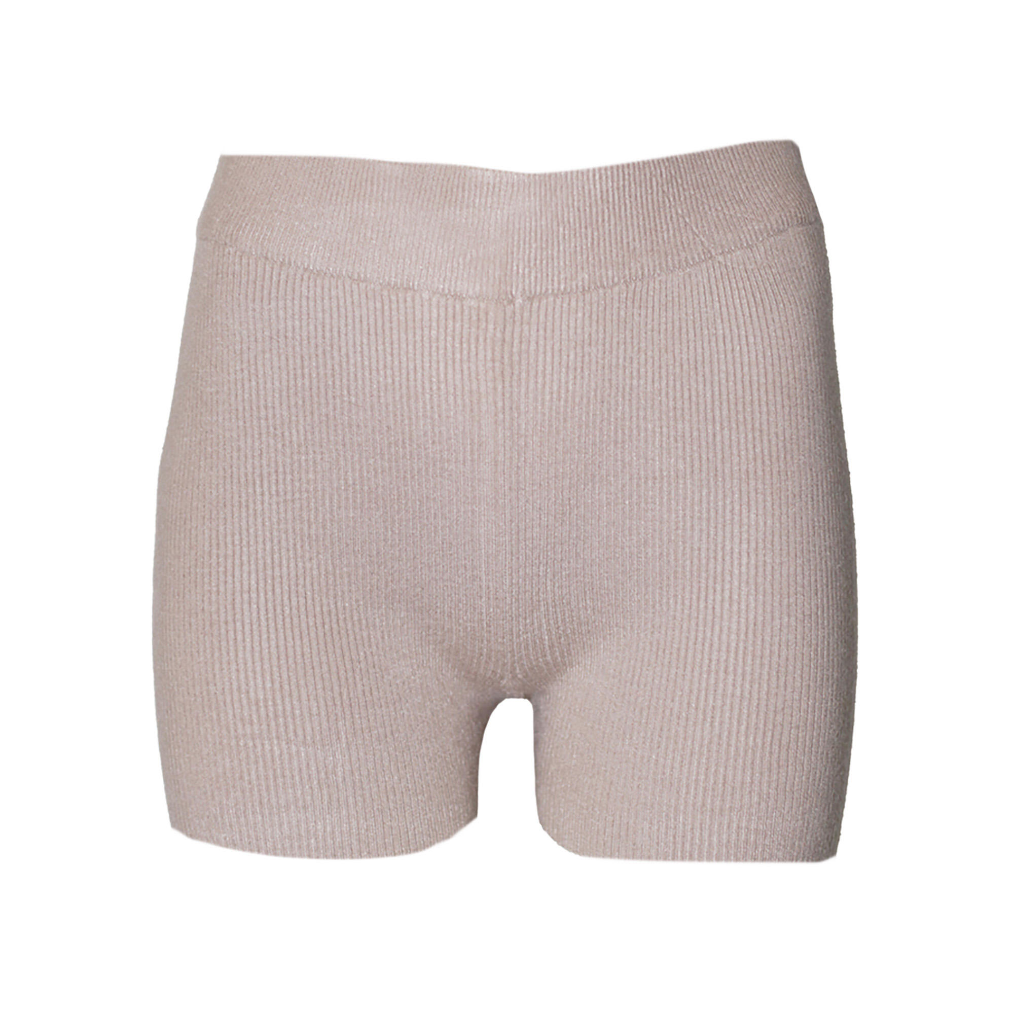 BRAVE SOUL Womens/Ladies Rib Knit Shorts (Taupe)