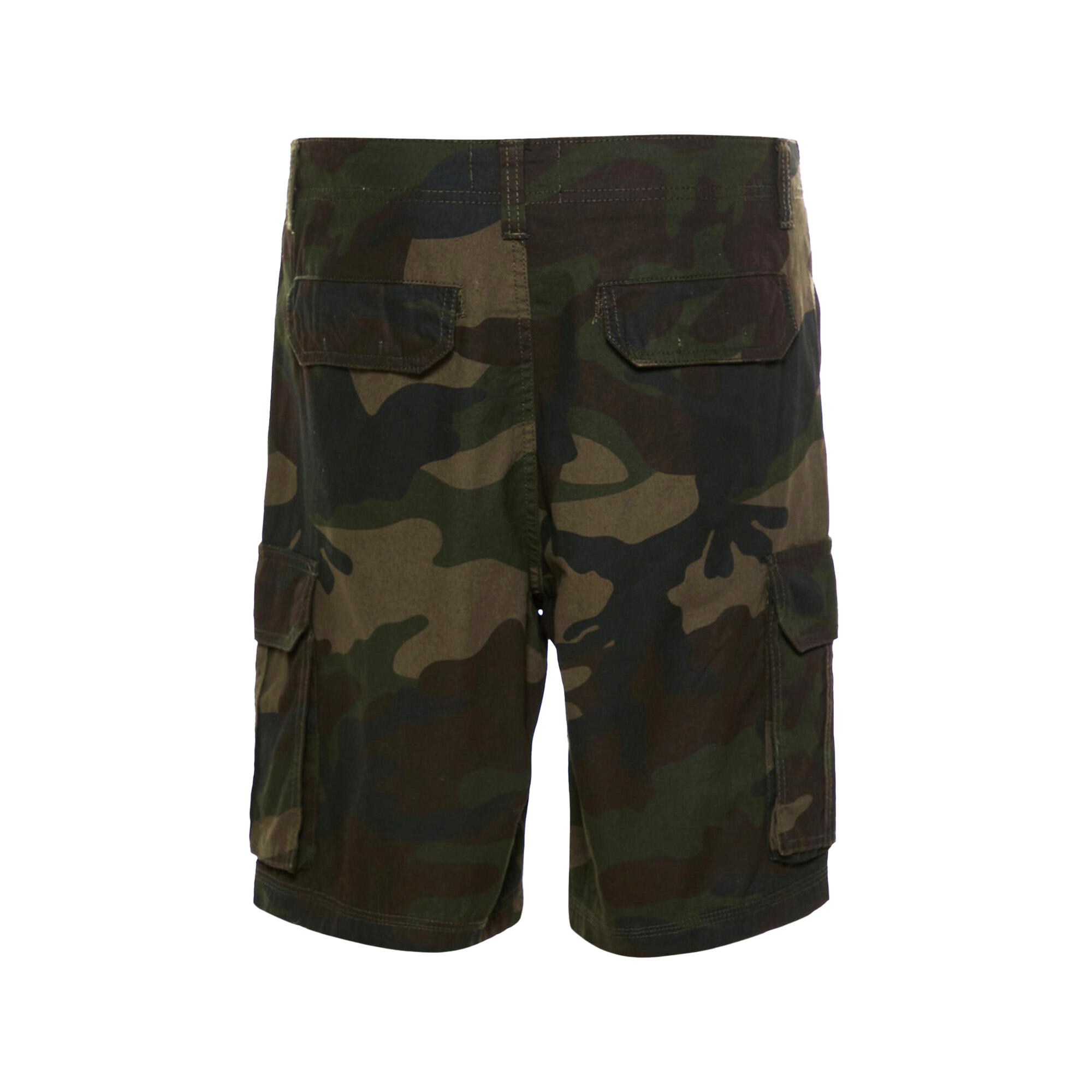 Mens River Camo Cargo Shorts (Khaki Camo) BRAVE SOUL Decathlon