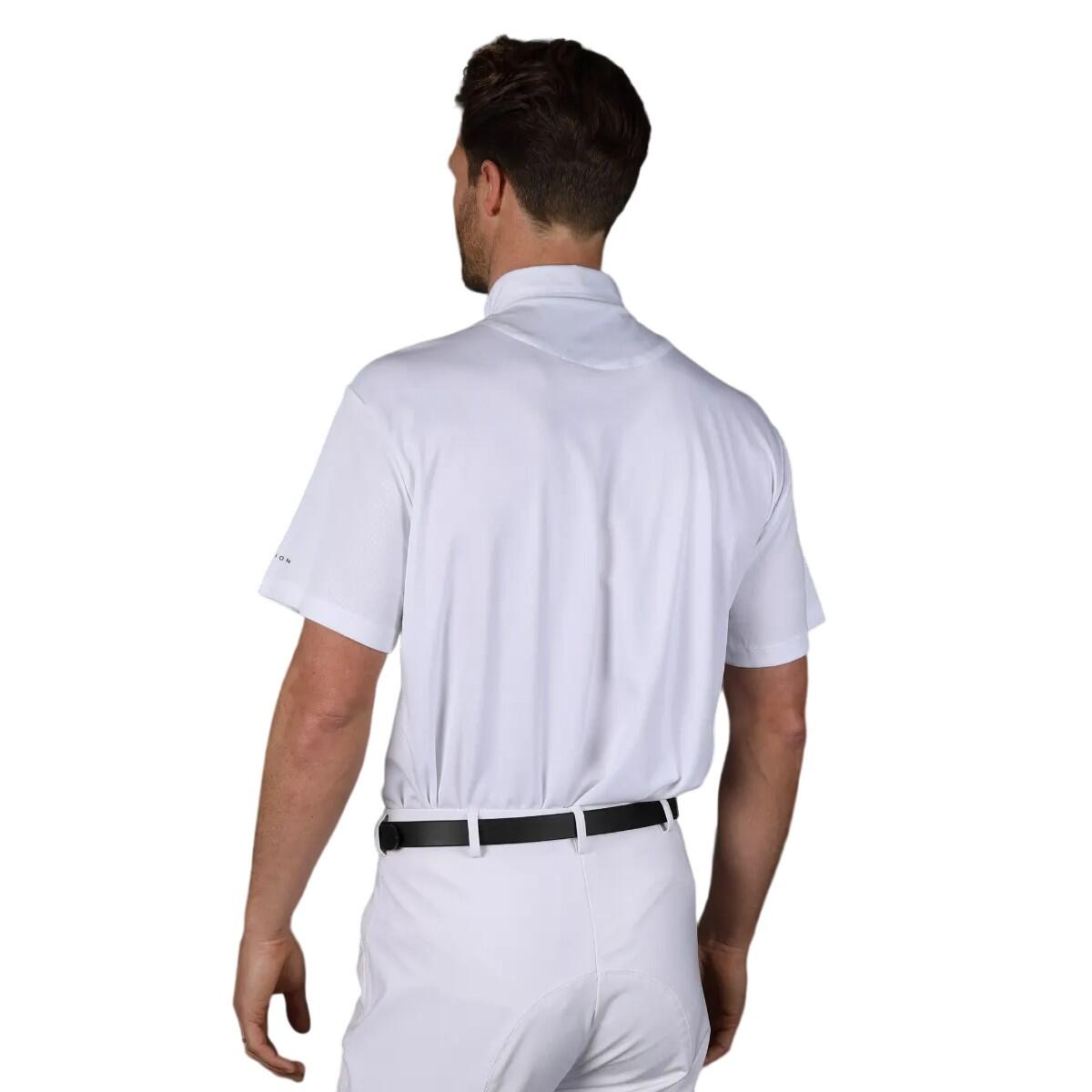 Mens Tie Keeper ShortSleeved Shirt (White) 2/3