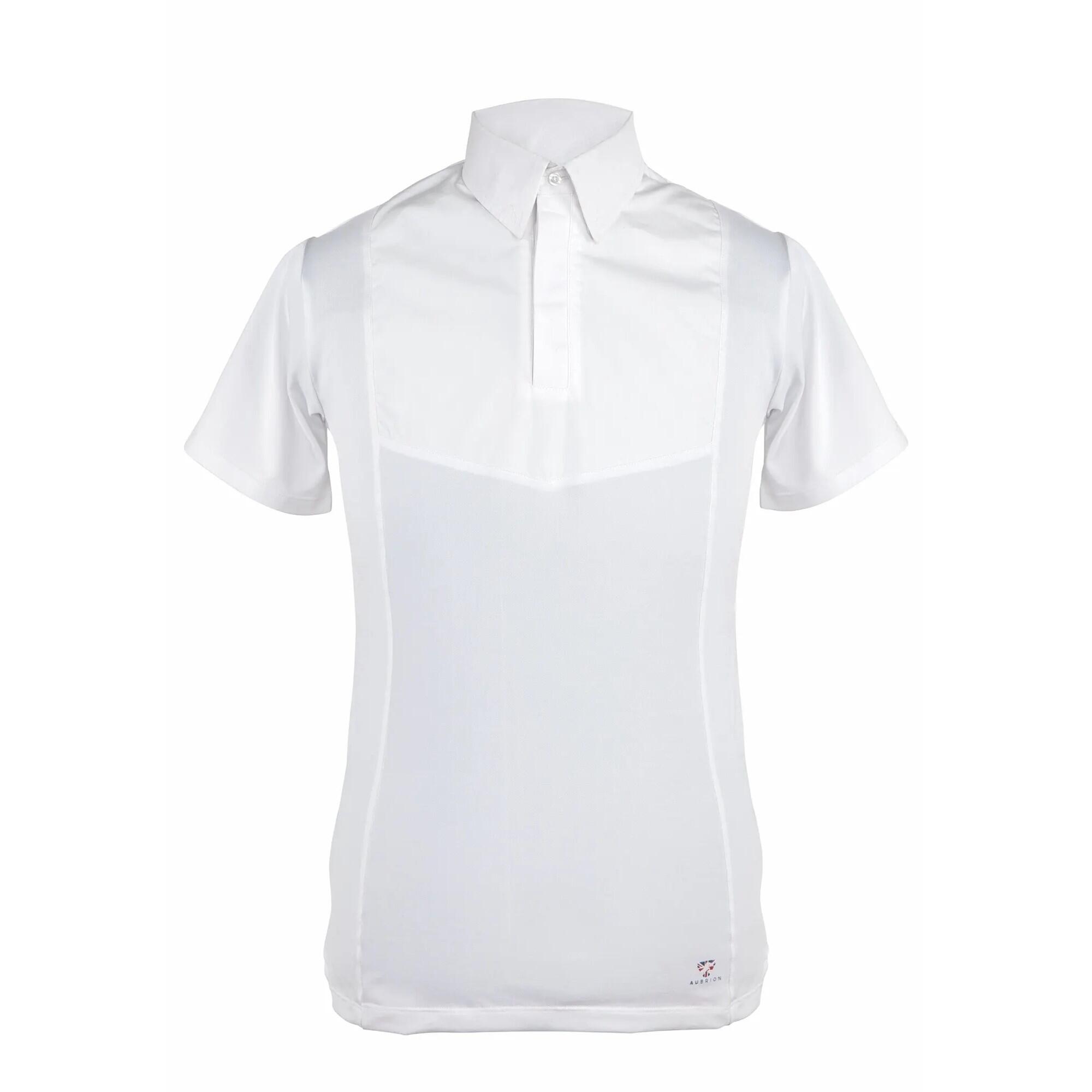 Mens Tie Keeper ShortSleeved Shirt (White) 1/3
