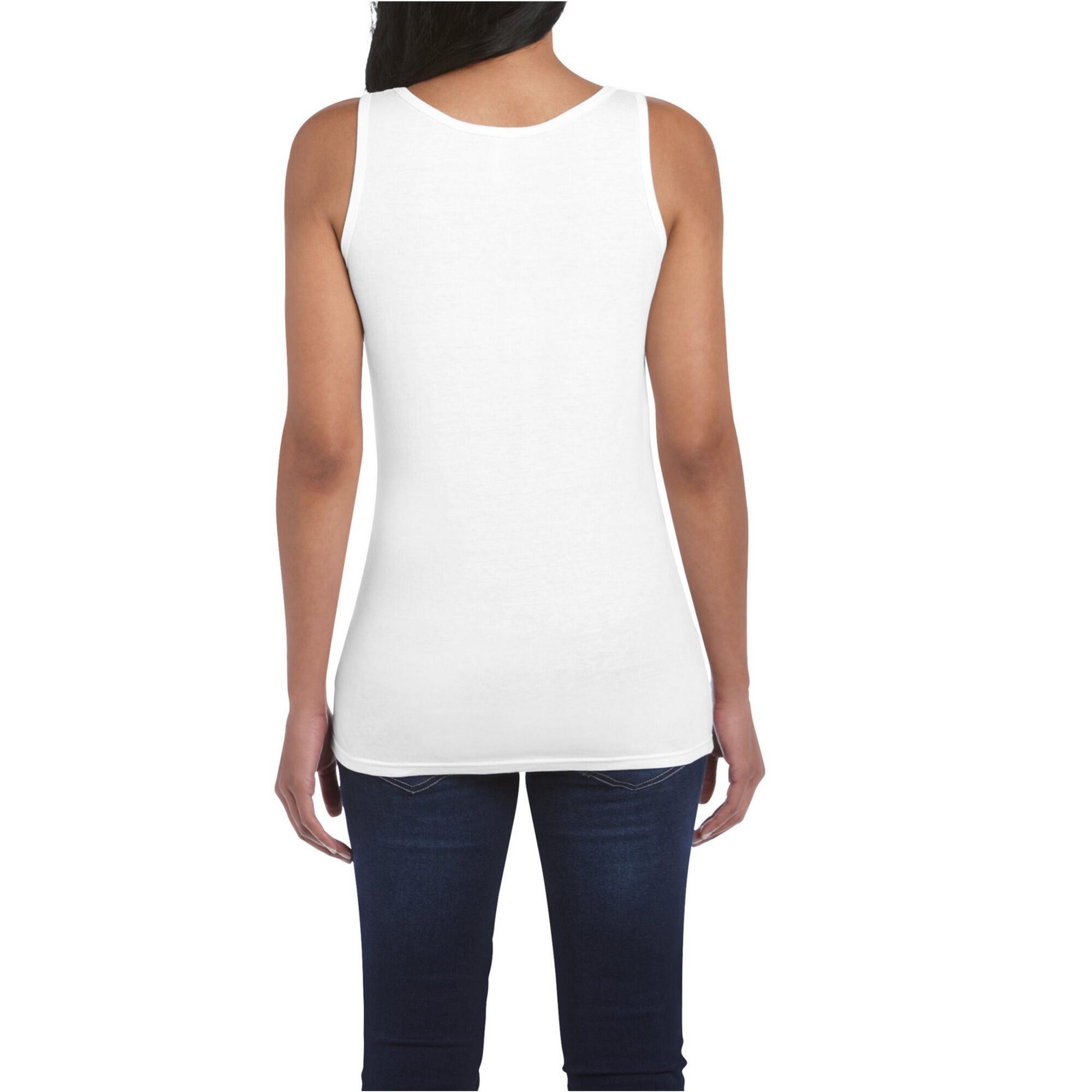 Canotta Donna Gildan Softstyle Bianco 4/5