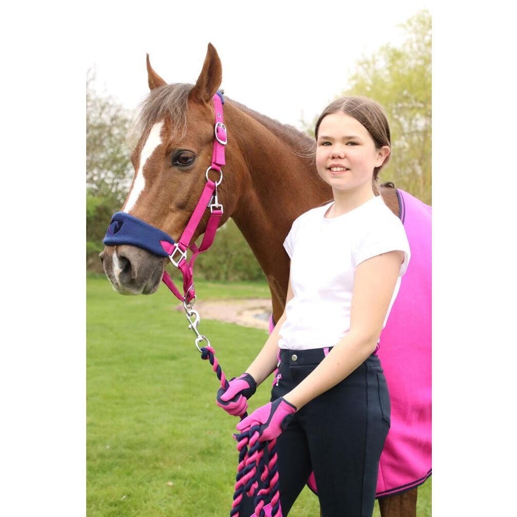 Guanti da Equitazione BELTON Bambino (Blu Marino / Rosa) 2/2