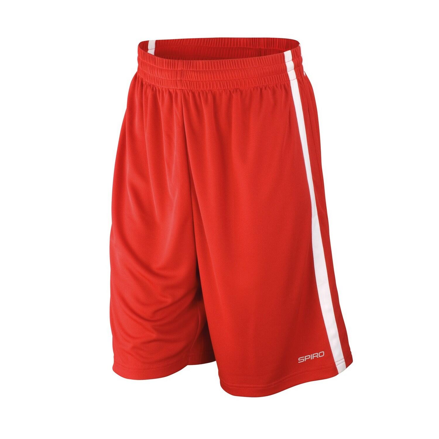 Mens Basketball Shorts (Red/White)