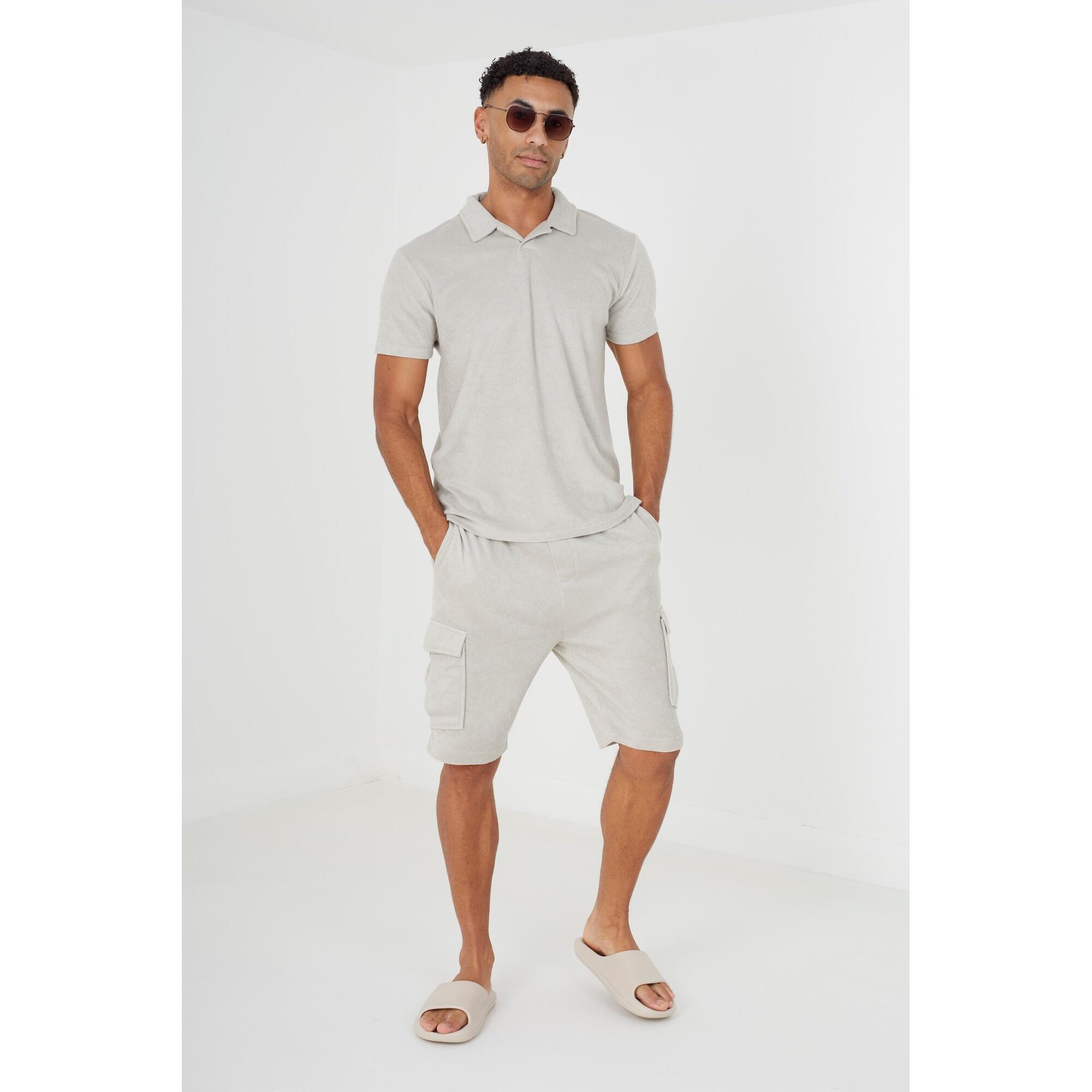 Mens Erikson Cargo Shorts (Light Stone) BRAVE SOUL Decathlon
