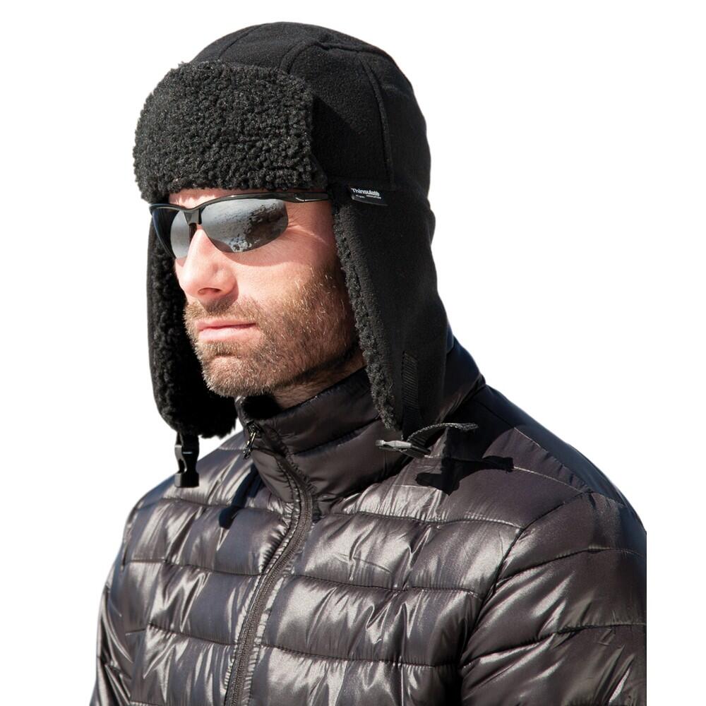 Fliegermütze Thinsulate Damen und Herren Schwarz 2/2
