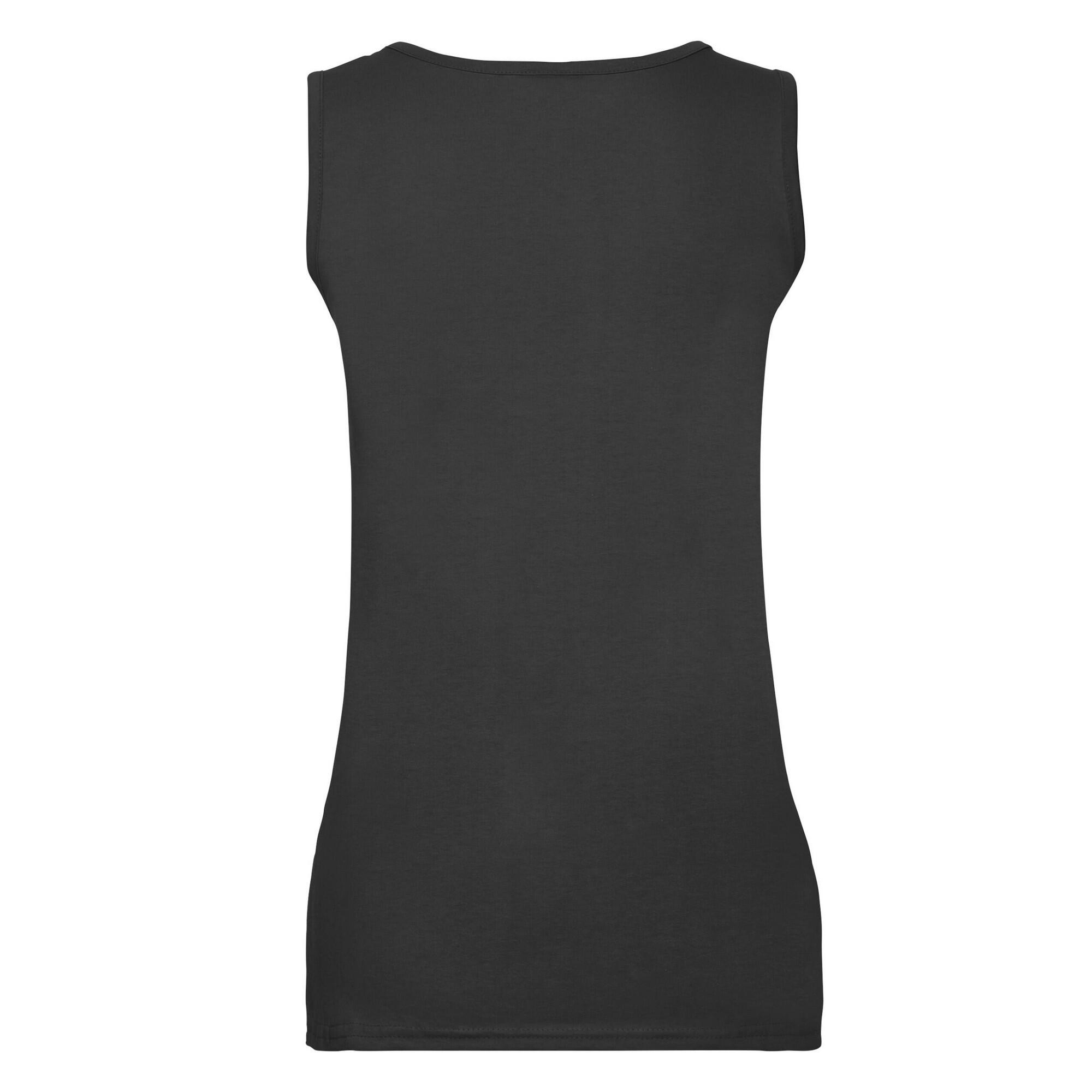 Womens/Ladies Valueweight Lady Fit Vest Top (Black) 2/3