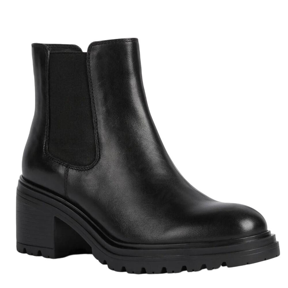 Womens/Ladies Damiana Patent Leather Ankle Boots (Black) 1/4