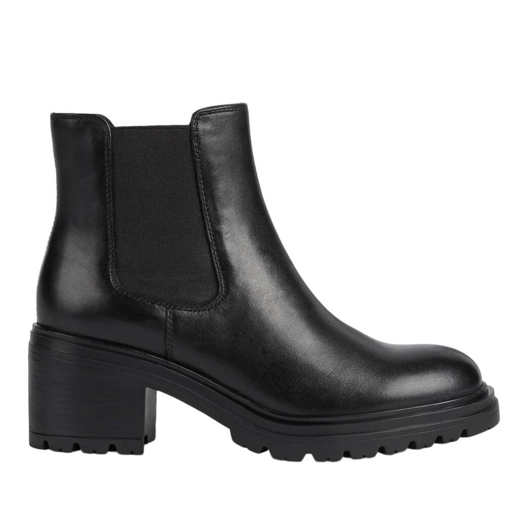 Womens/Ladies Damiana Patent Leather Ankle Boots (Black) 4/4