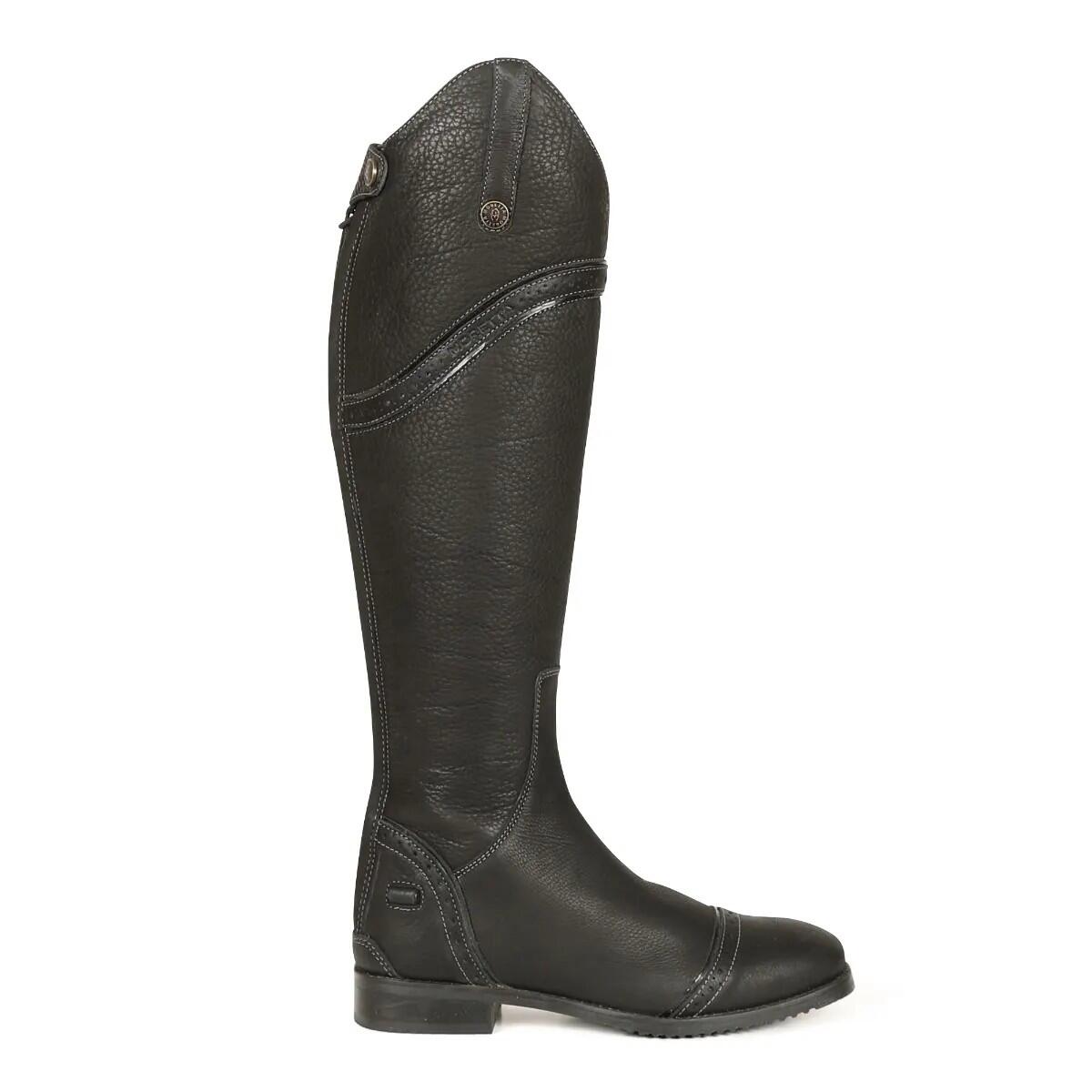 Womens/Ladies Amalfi Grain Leather Riding Boots (Black) 3/4