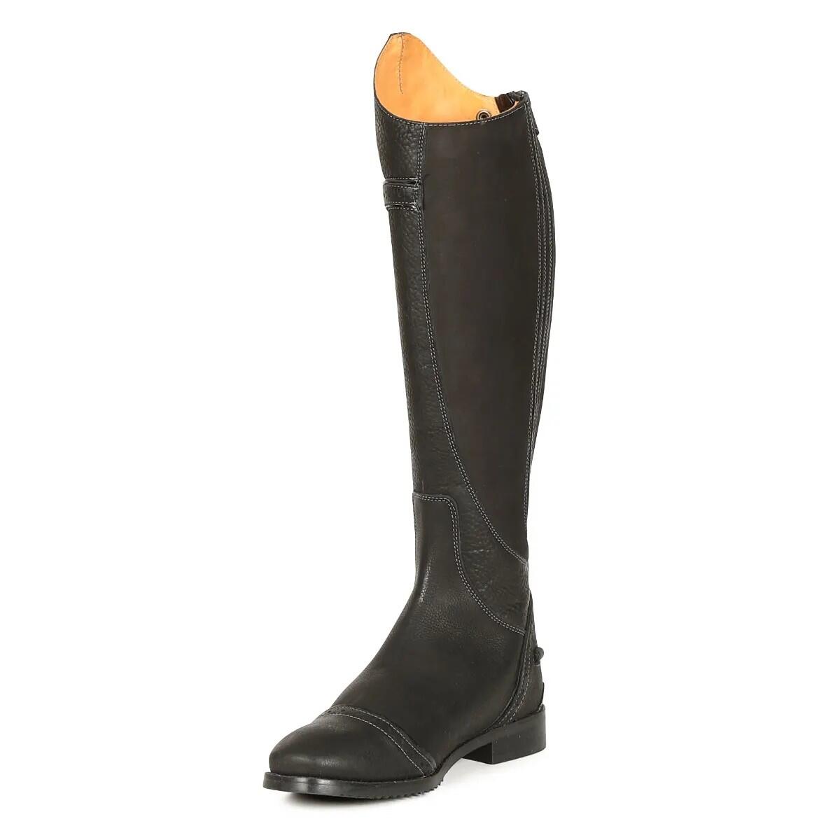 Womens/Ladies Amalfi Grain Leather Riding Boots (Black) 4/4
