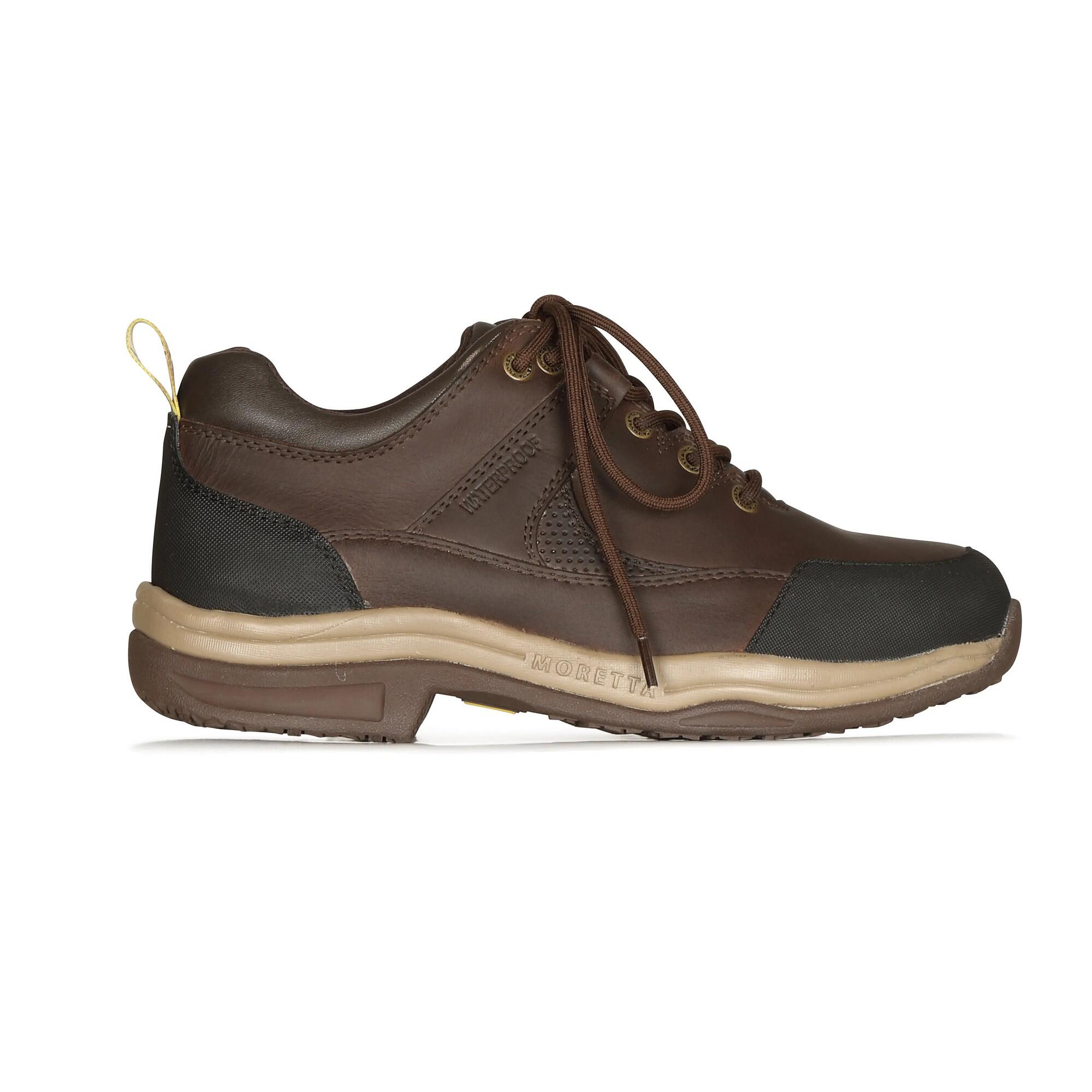 Womens/Ladies Norvara XGRIP Buffalo Leather Trainers (Brown) 3/4