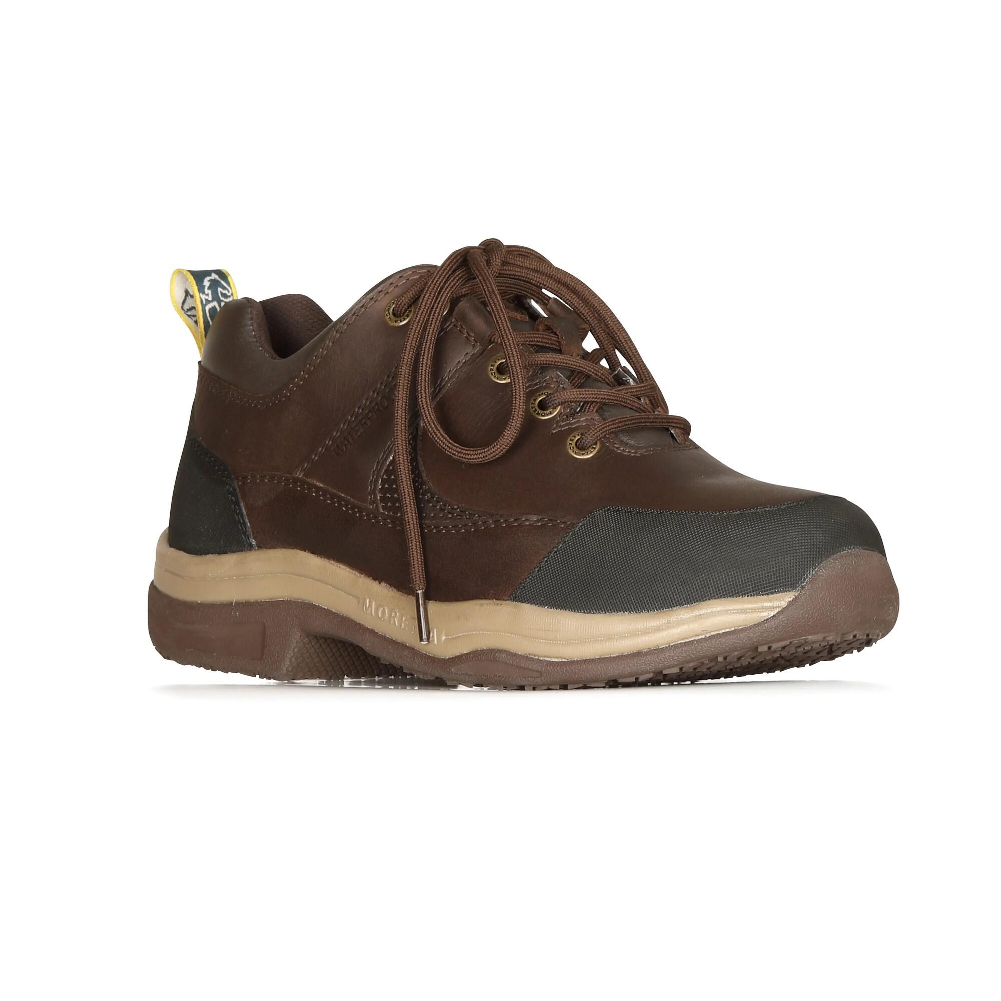 Womens/Ladies Norvara XGRIP Buffalo Leather Trainers (Brown) 1/4