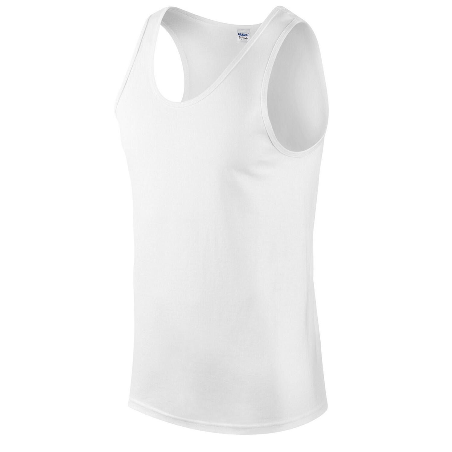 Unisex Adult Softstyle Tank Top (White) 3/4