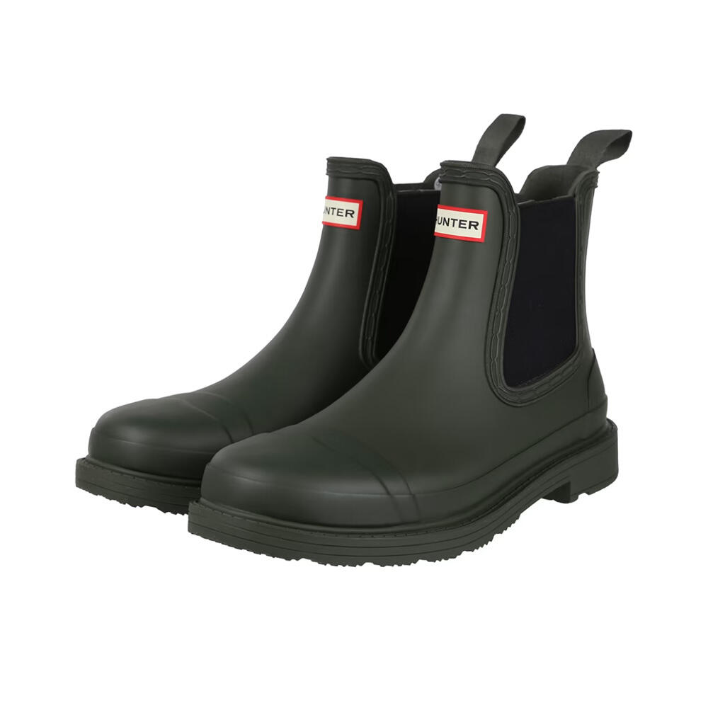 HUNTER Womens/Ladies Commando Chelsea Boots (Dark Olive)
