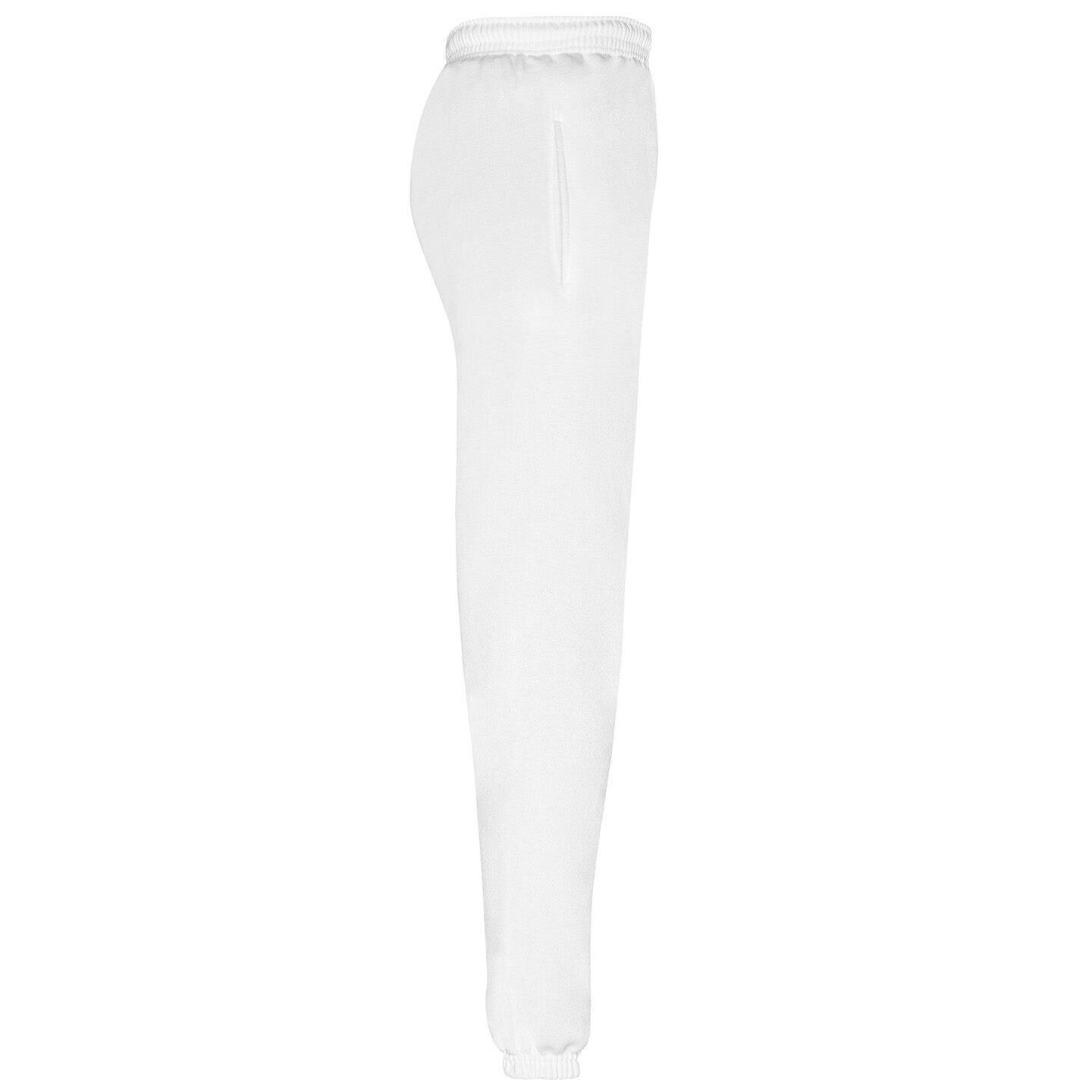 Fruit Of Loom Mens Classic 80/20 Elasticated Sweatpants (White) 3/3