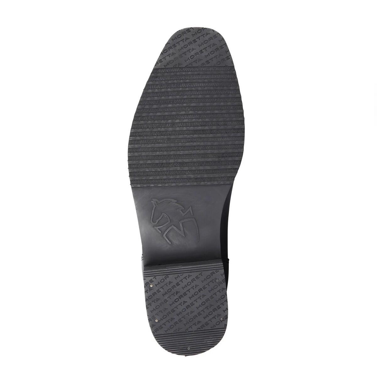 Mens Tivoli Leather Field Boots (Black) 3/4