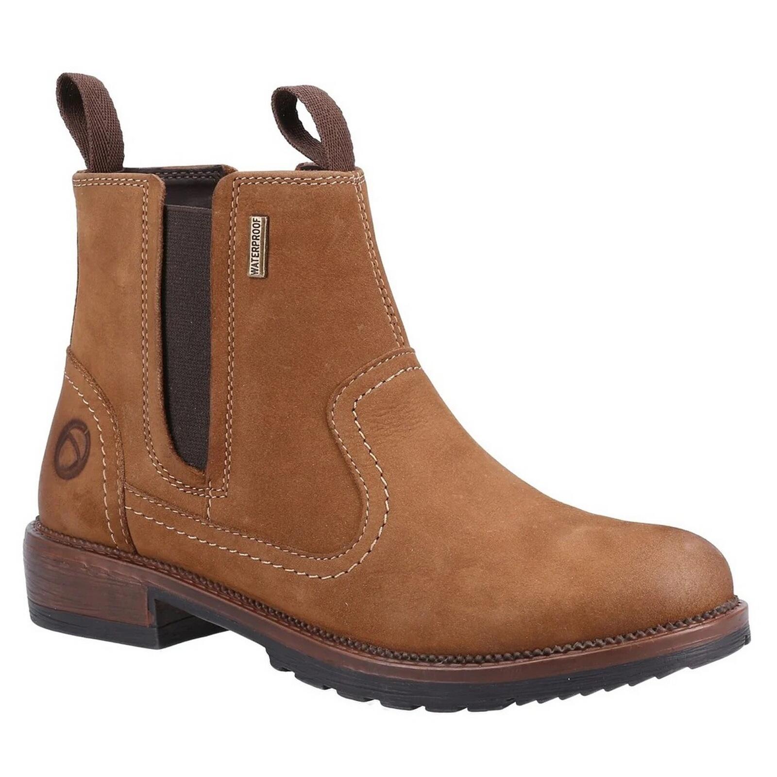 COTSWOLD Womens/Ladies Laverton Slip On Leather Ankle Boot (Tan)