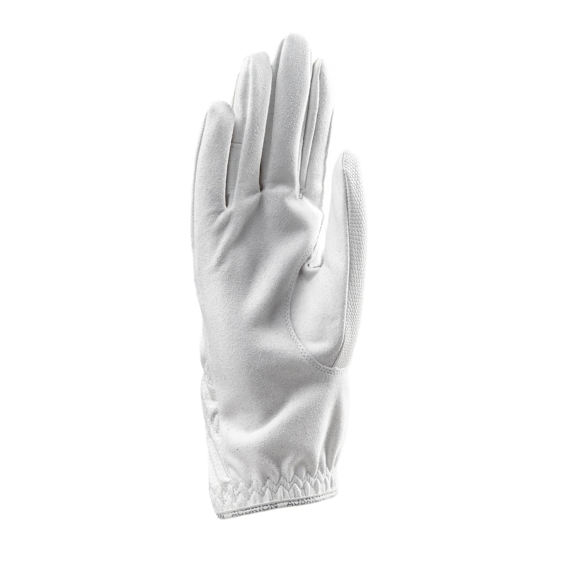 Donna Guanti Da Equitazione Aubrion Stadium Bianco 2/2