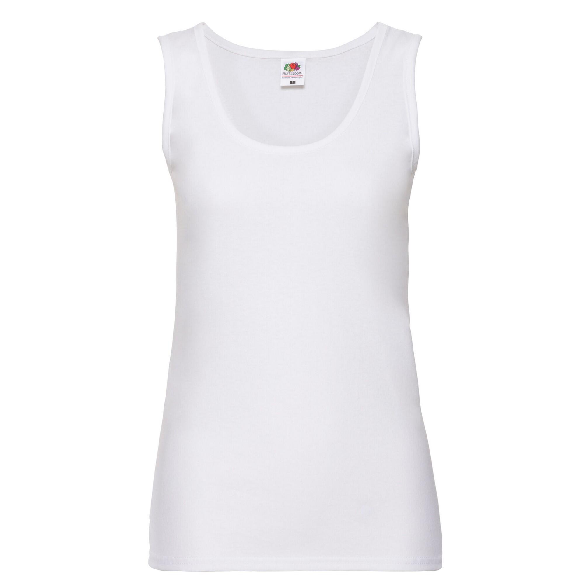 T-shirt de alças valueweight para senhora/senhora branco