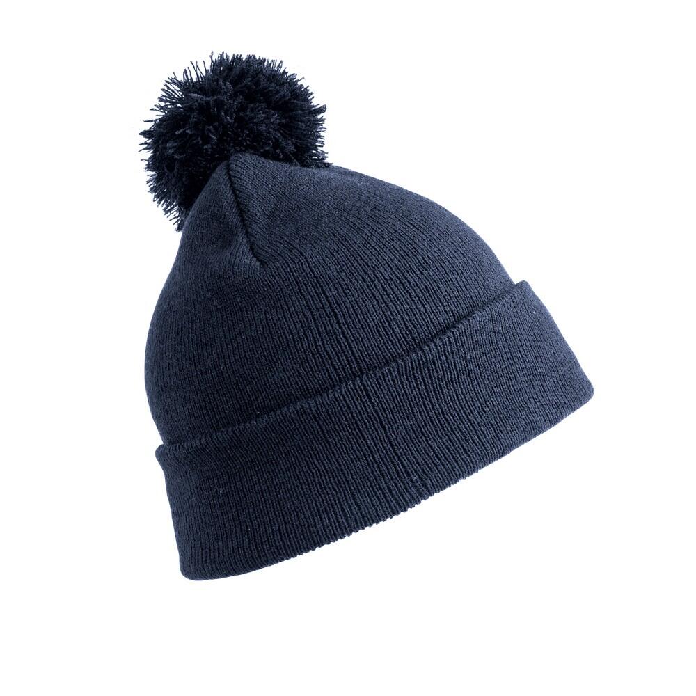RESULT WINTER ESSENTIALS Junior Pom Pom Beanie (Navy)