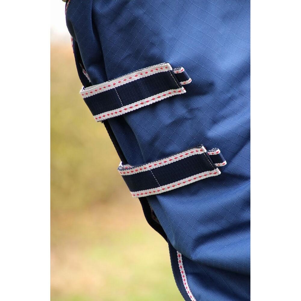 DefenceX System Detachable Neck Waterproof Horse Turnout Rug (Navy/Purple) 4/4