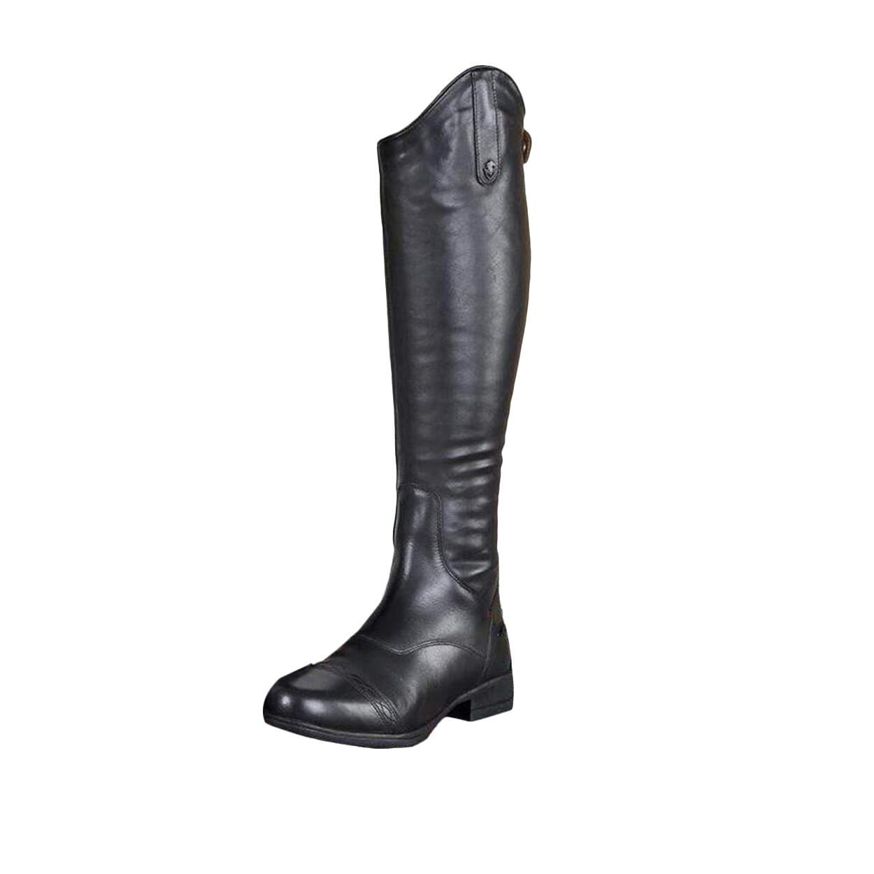 MORETTA Childrens/Kids Aida Leather Long Riding Boots (Black)