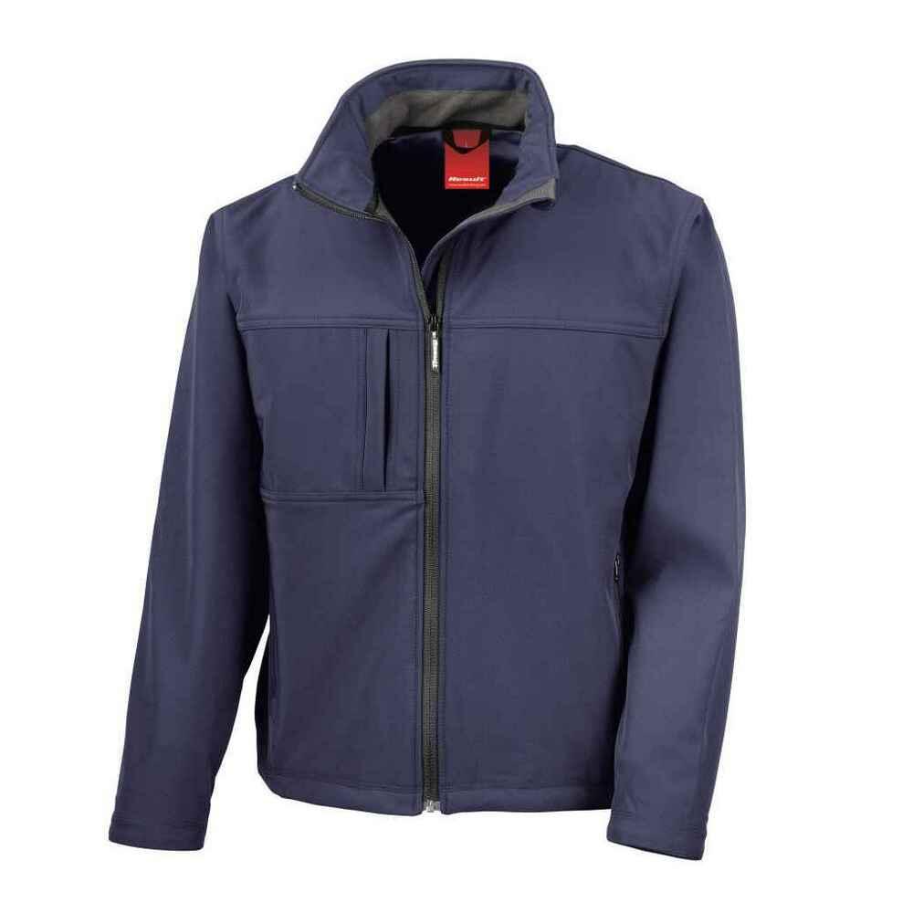 Mens Classic Soft Shell Jacket (Navy) 2/3