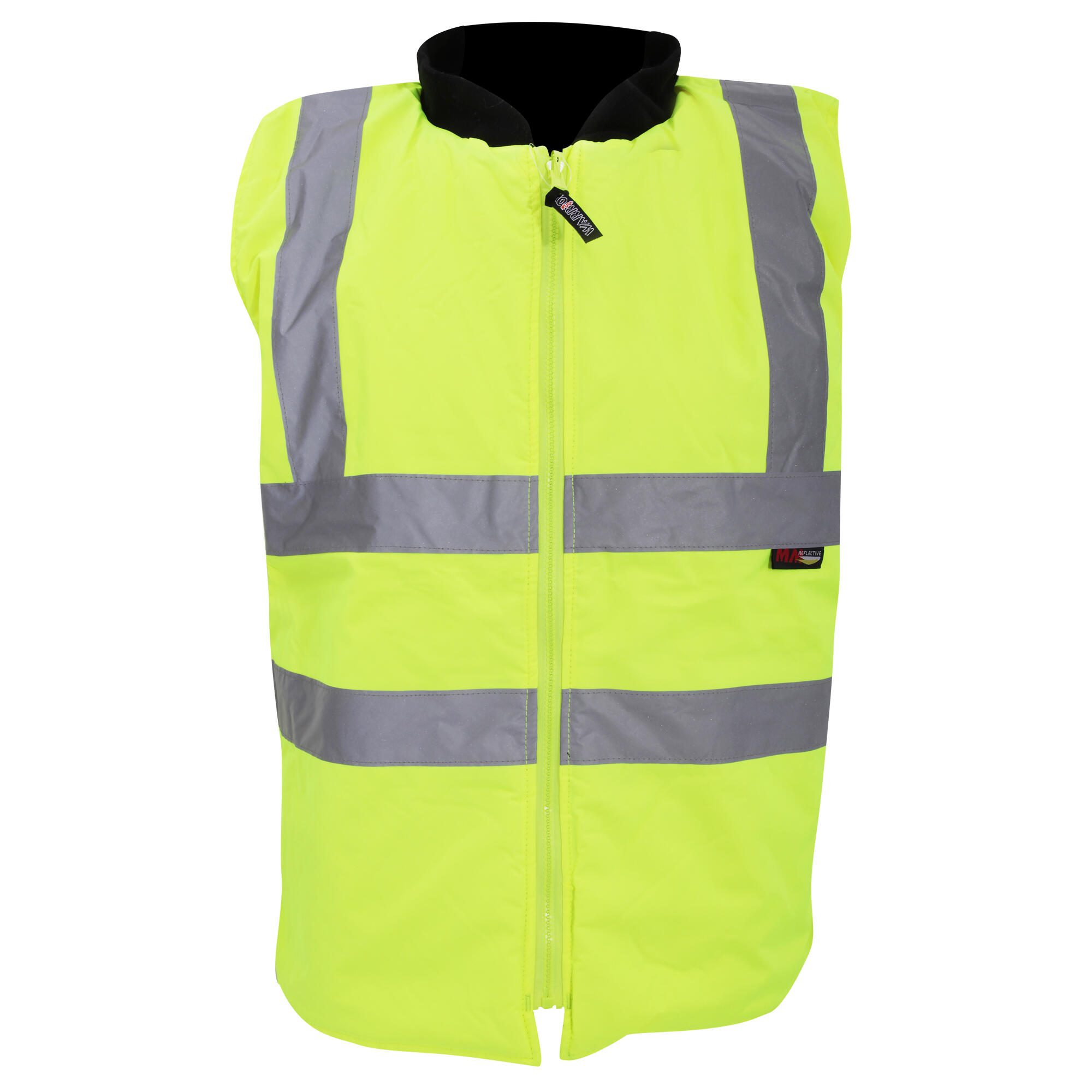 WARRIOR Mens Phoenix High Visibility Safety Bodywarmer Jacket (Fluorescent Yellow)