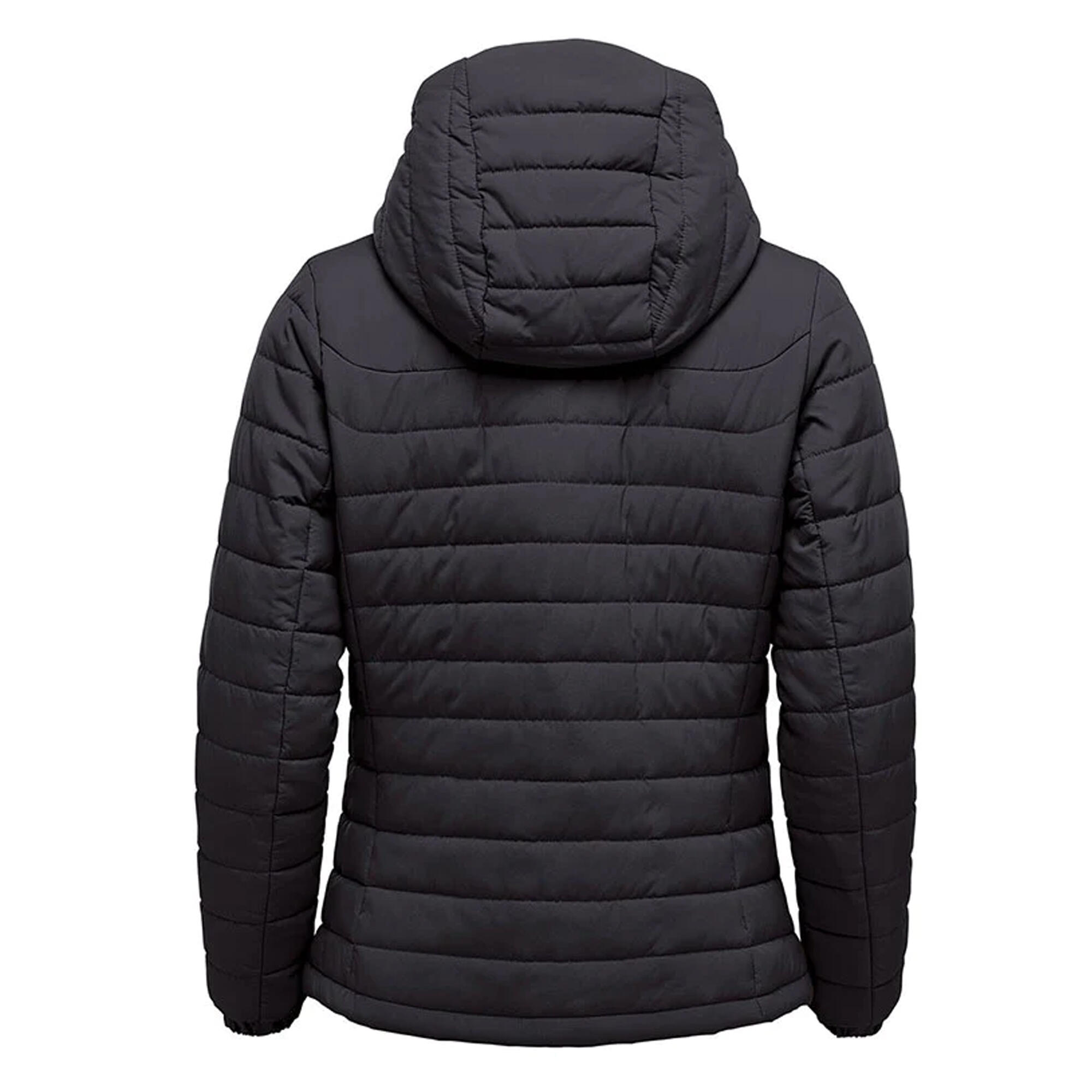 Womens/Ladies Nautilus Quilted Hooded Jacket (Black) 2/2