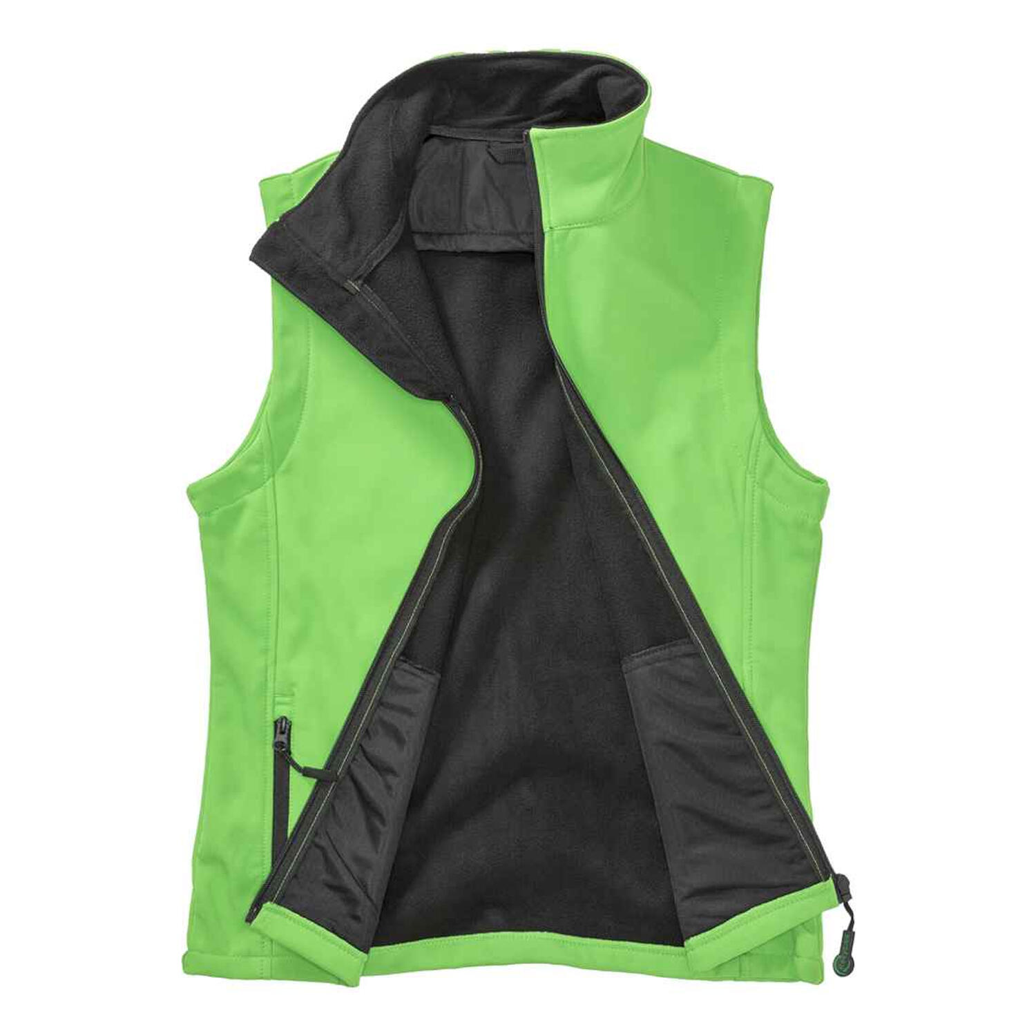 Gilè In Tessuto Soft Shell Uomo Result Core Verde Vivido Nero 2/3