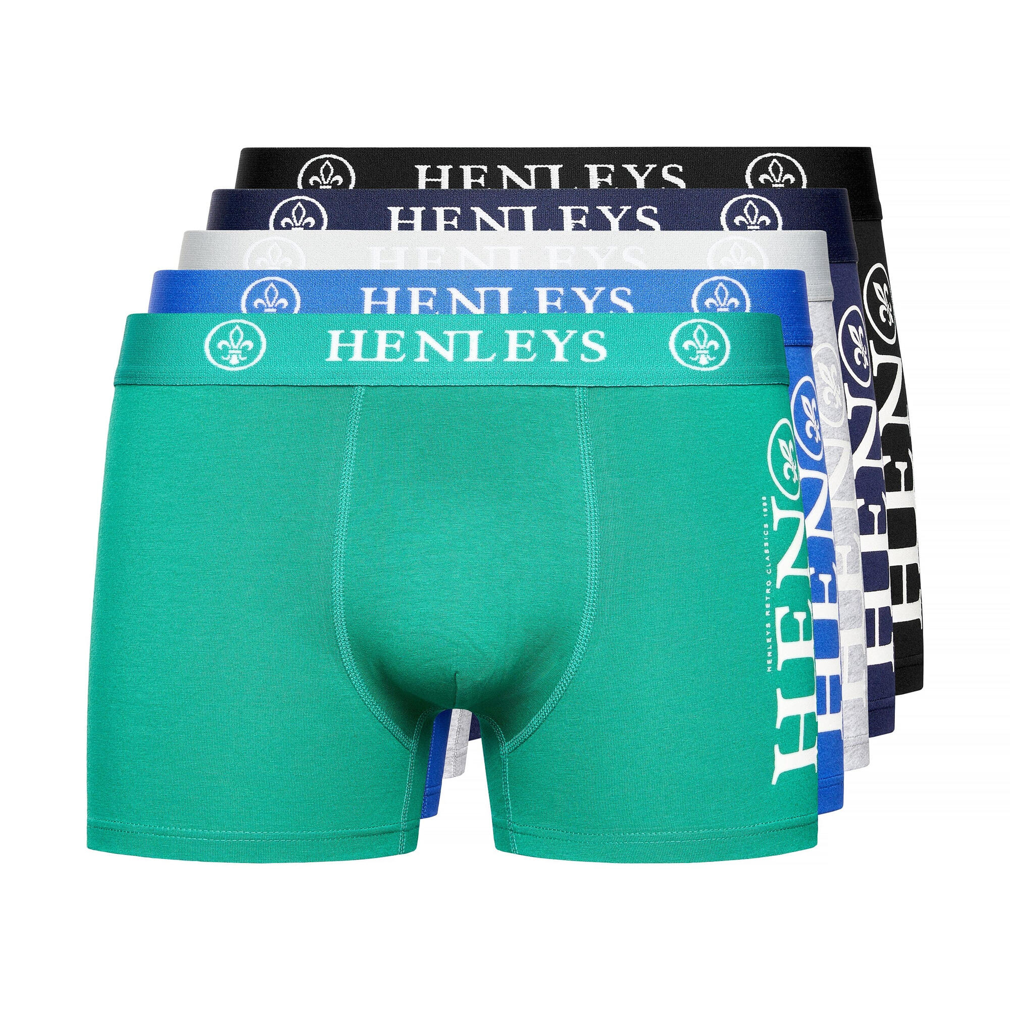 Mens Kelmack Marl Boxer Shorts (Pack of 5) (Multicoloured) 1/4