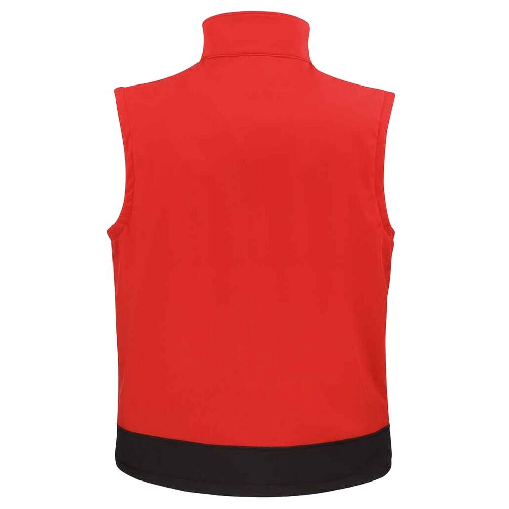 Mens Soft Shell Bodywarmer (Red/Black) 2/3