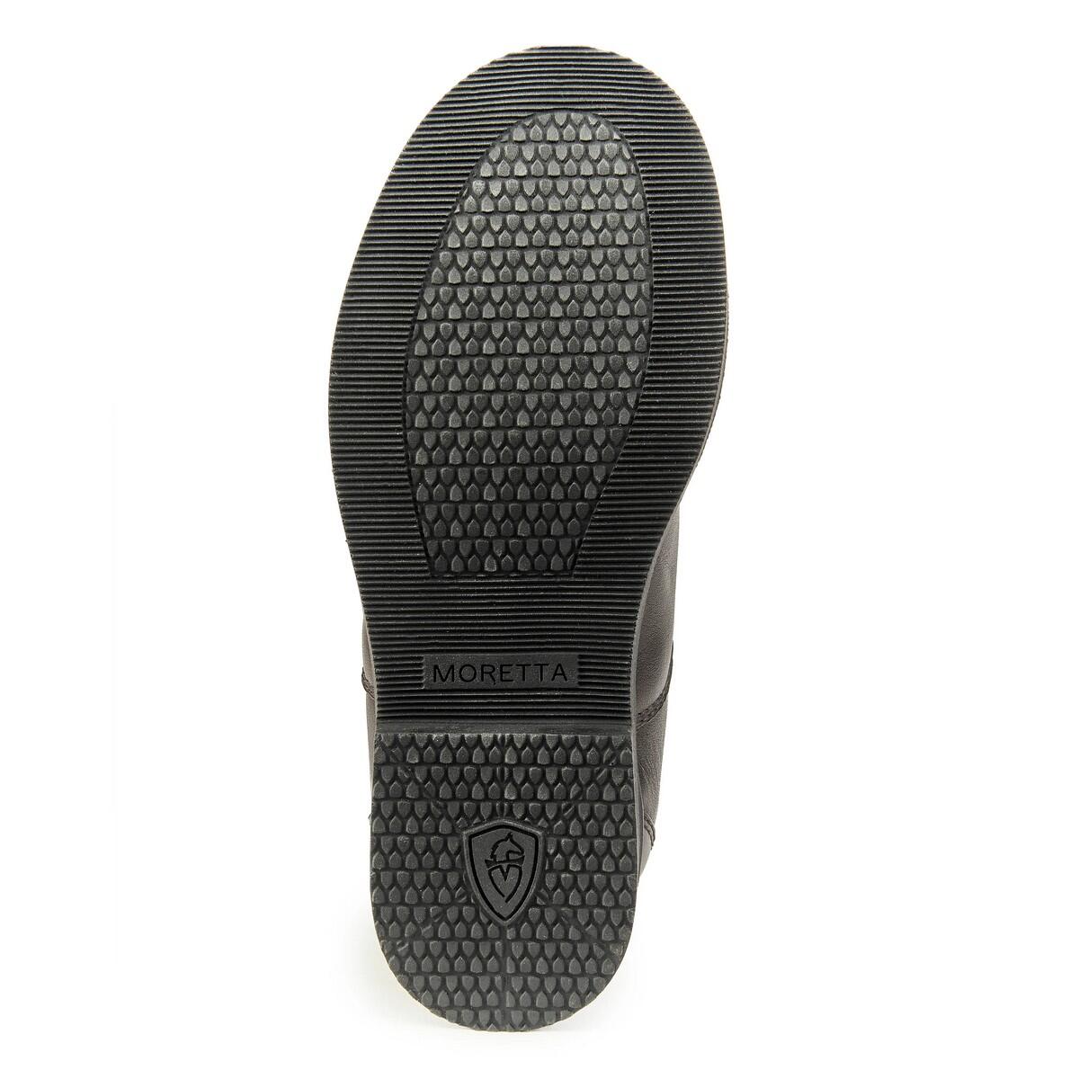 Stivali Da Paddock Pelle A Grana Bambini Moretta Materia Nero 4/4