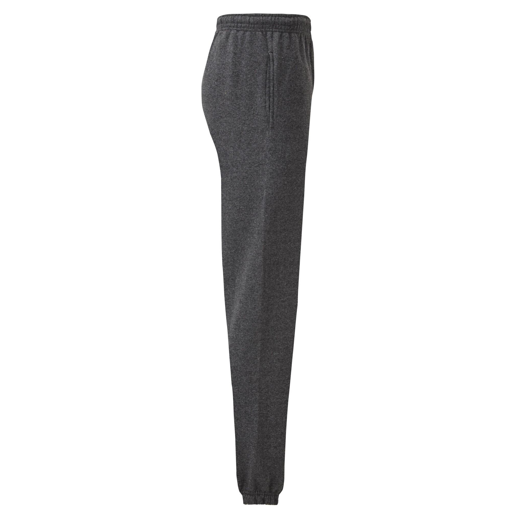 Unisex Adult Classic Heather Elasticated Hem Jogging Bottoms (Dark Heather) 3/3