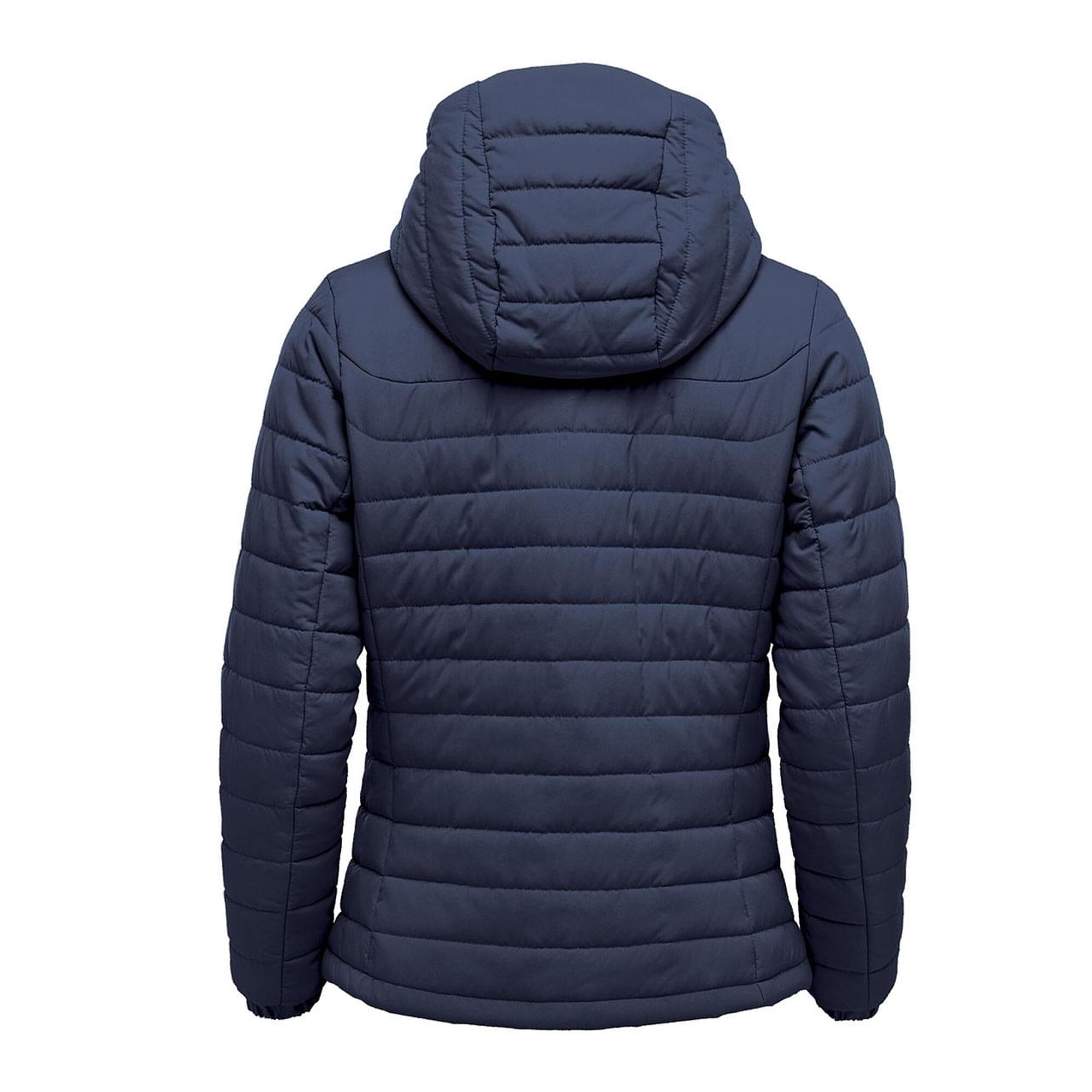 Womens/Ladies Nautilus Quilted Hooded Jacket (Navy) 2/3