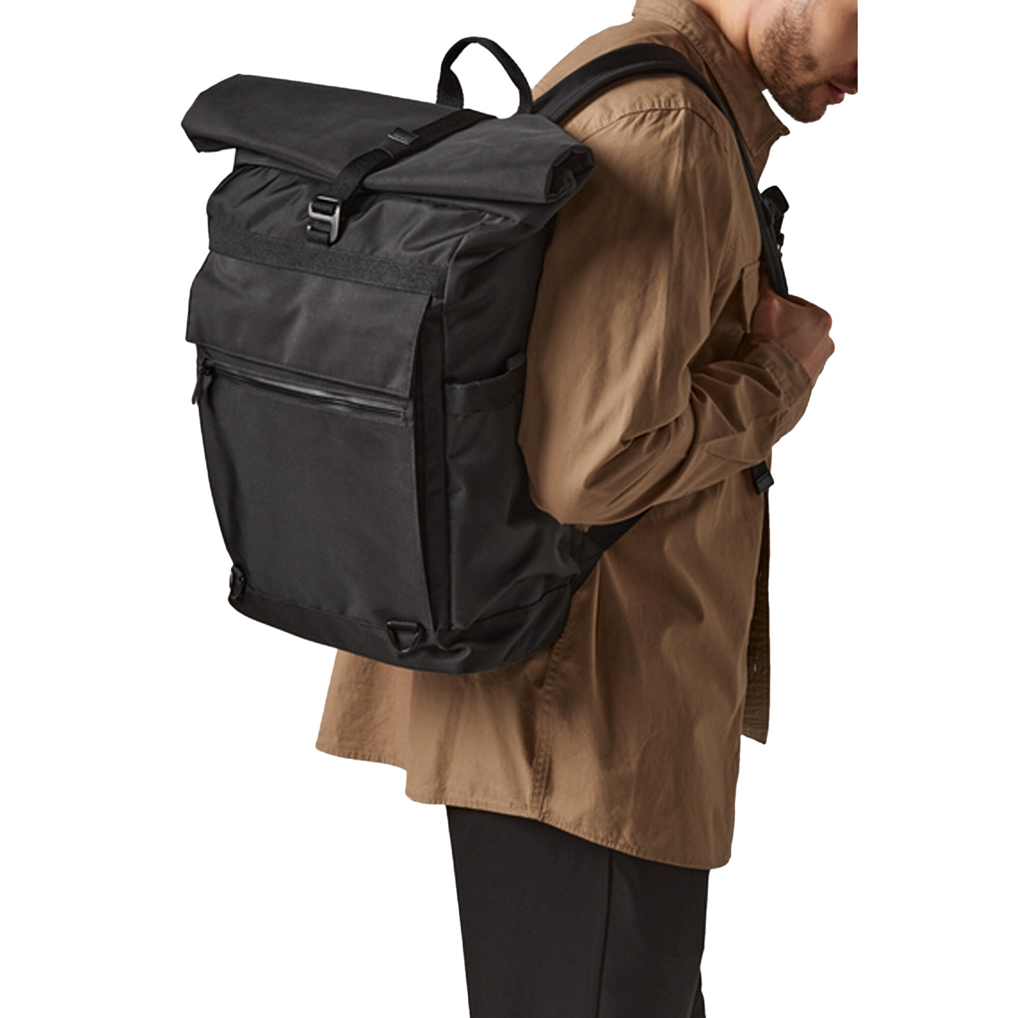 Axis Roll Top Backpack (Black) 2/2