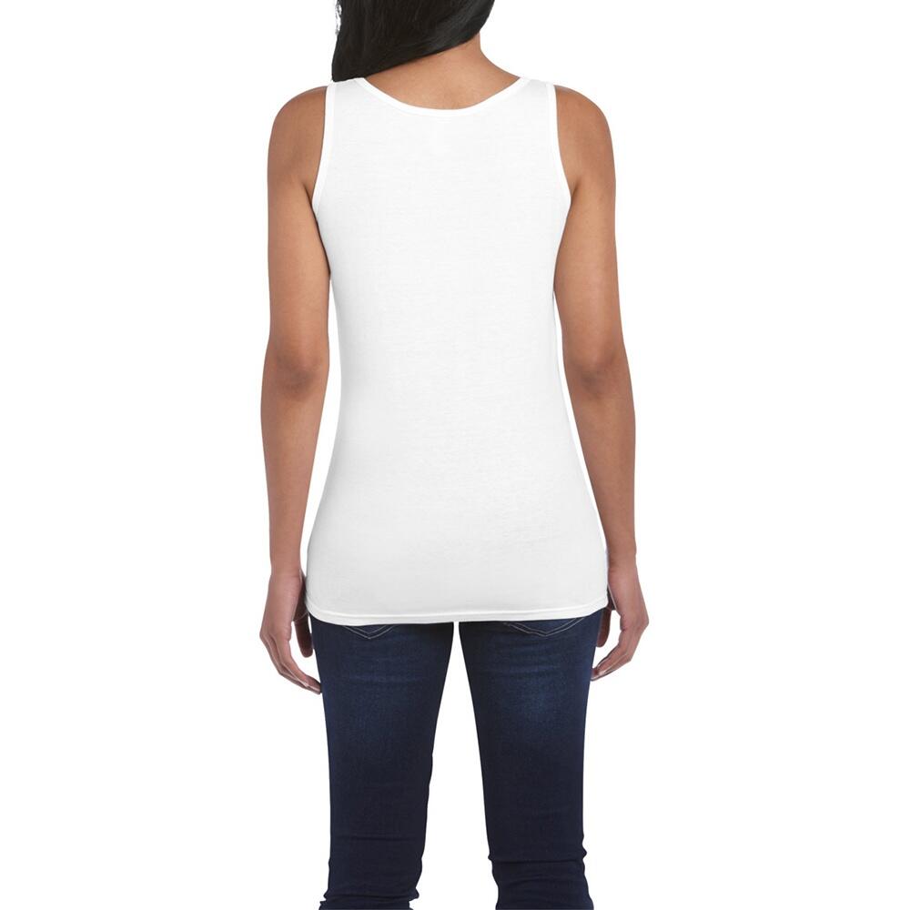 Canotta 100% Cotone Donna Gildan Bianco 3/4
