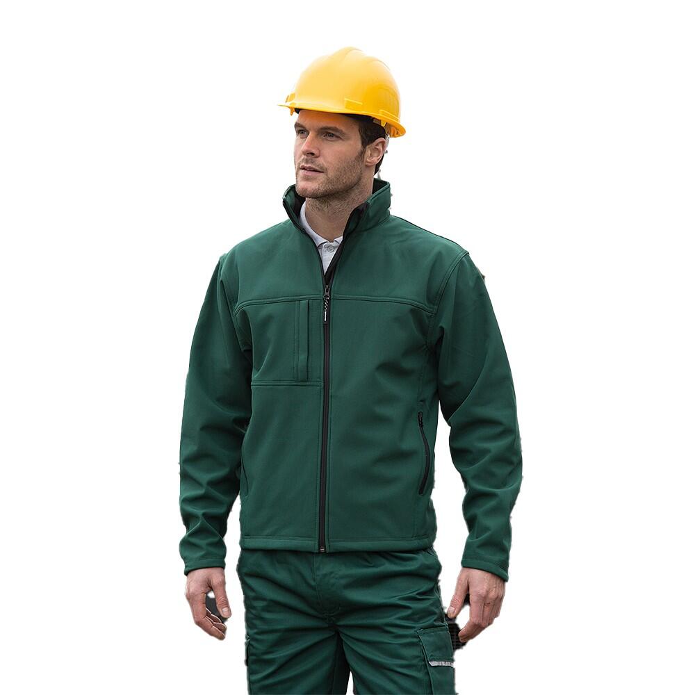 Giacca Soft Shell Uomo Result Classic Verde Bottiglia 2/3