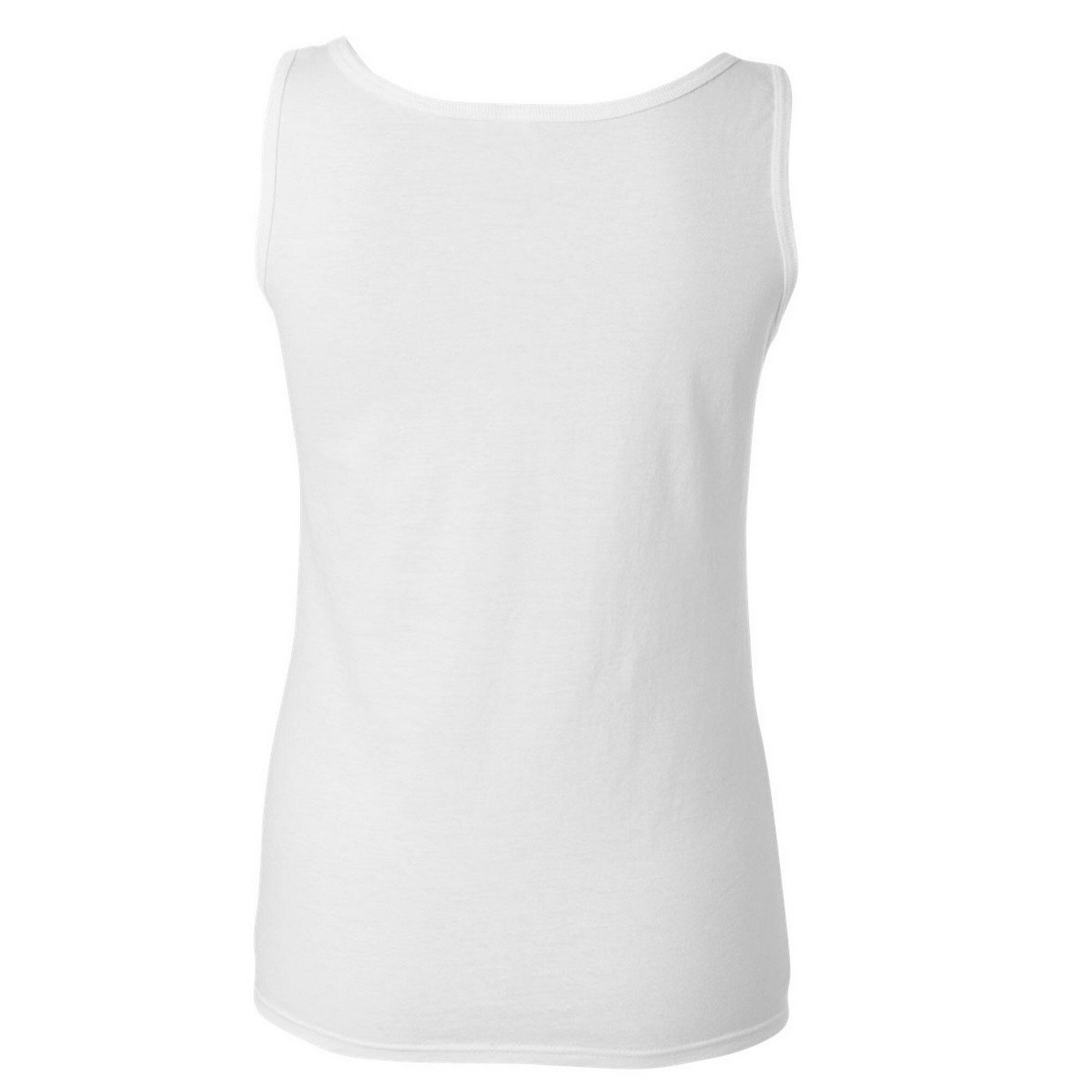 Canotta 100% Cotone Donna Gildan Bianco 4/4