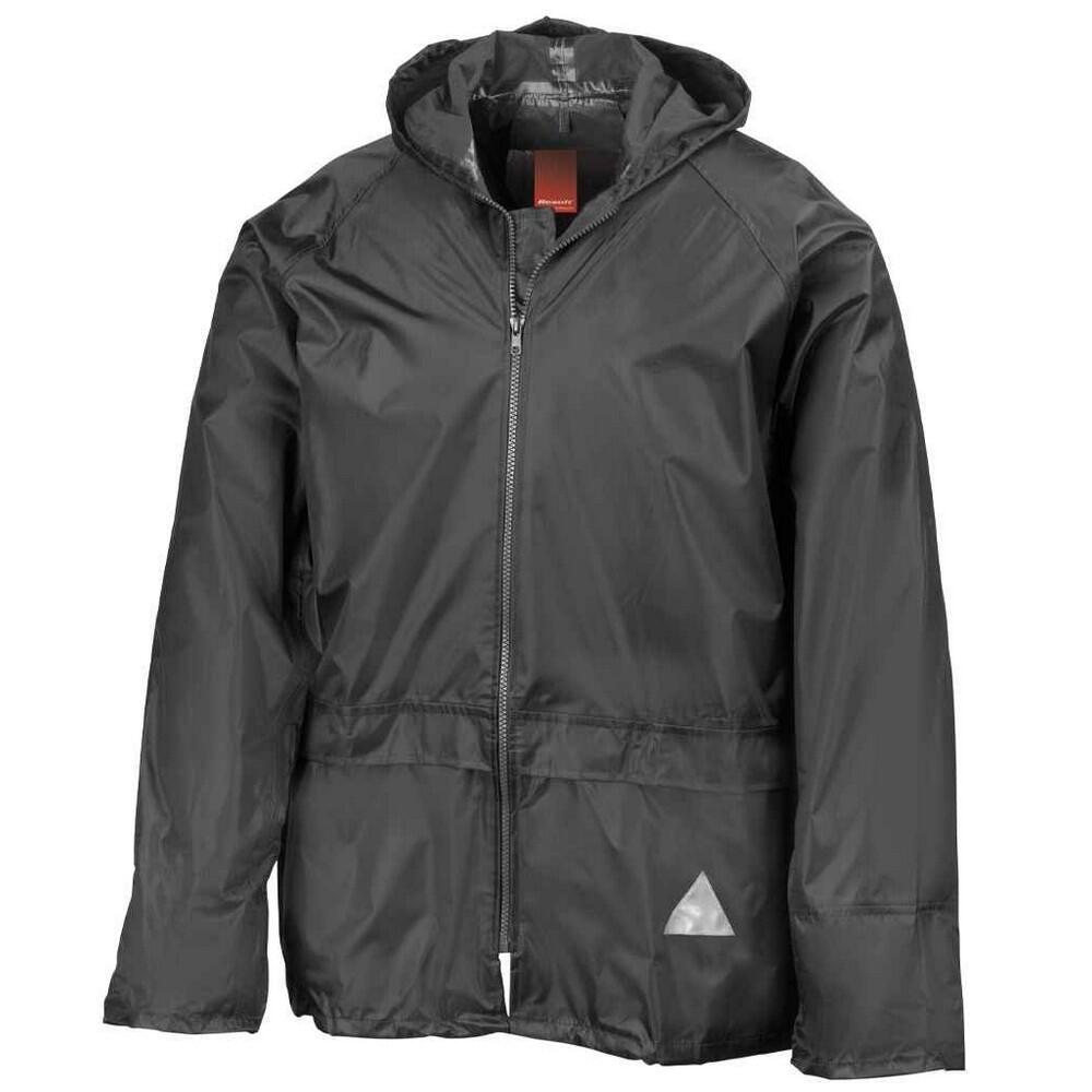 Unisex Adult Waterproof Jacket And Trousers Set (Black) 2/4