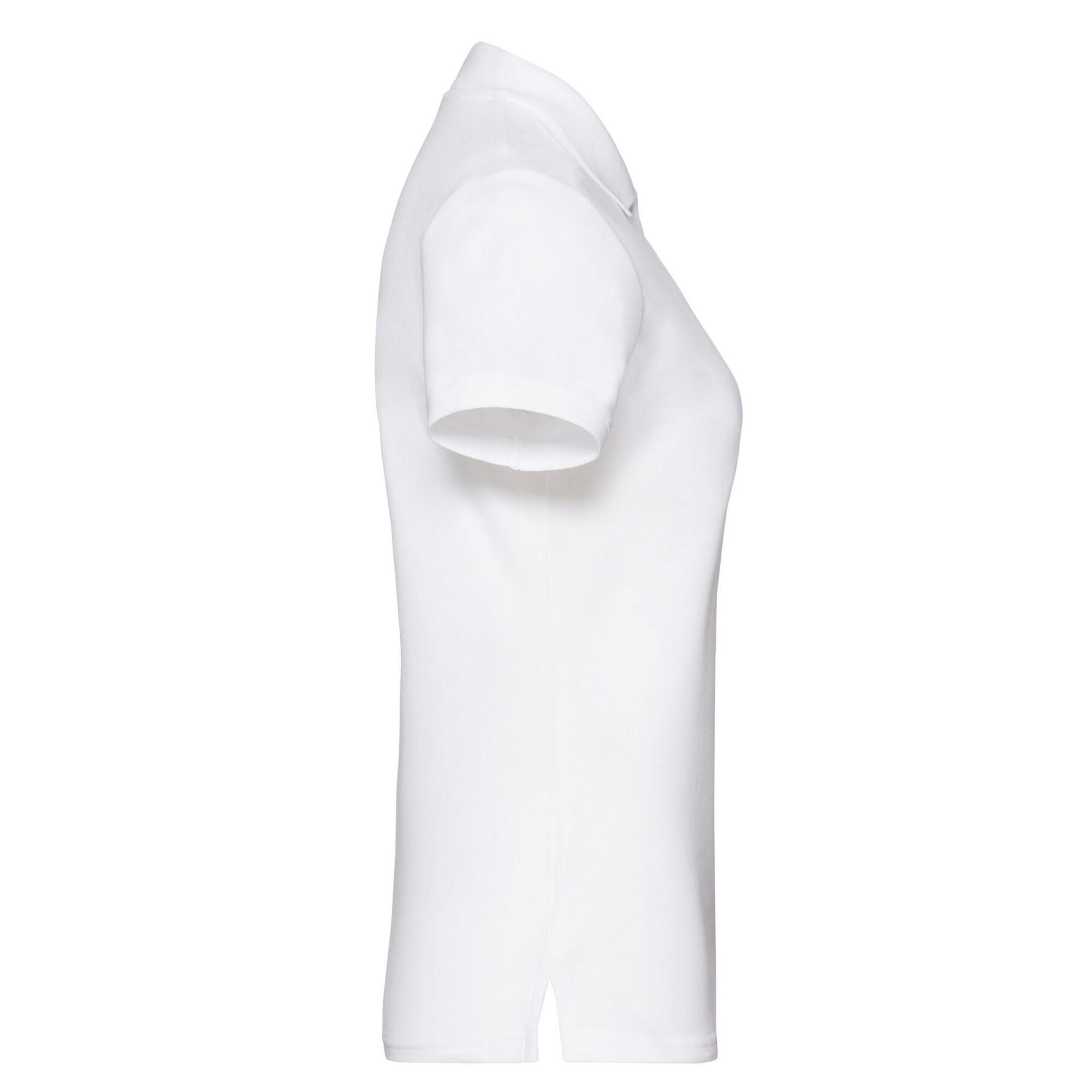 Maglietta Polo Donna Fruit Of The Loom Premium 170 Bianco 3/3