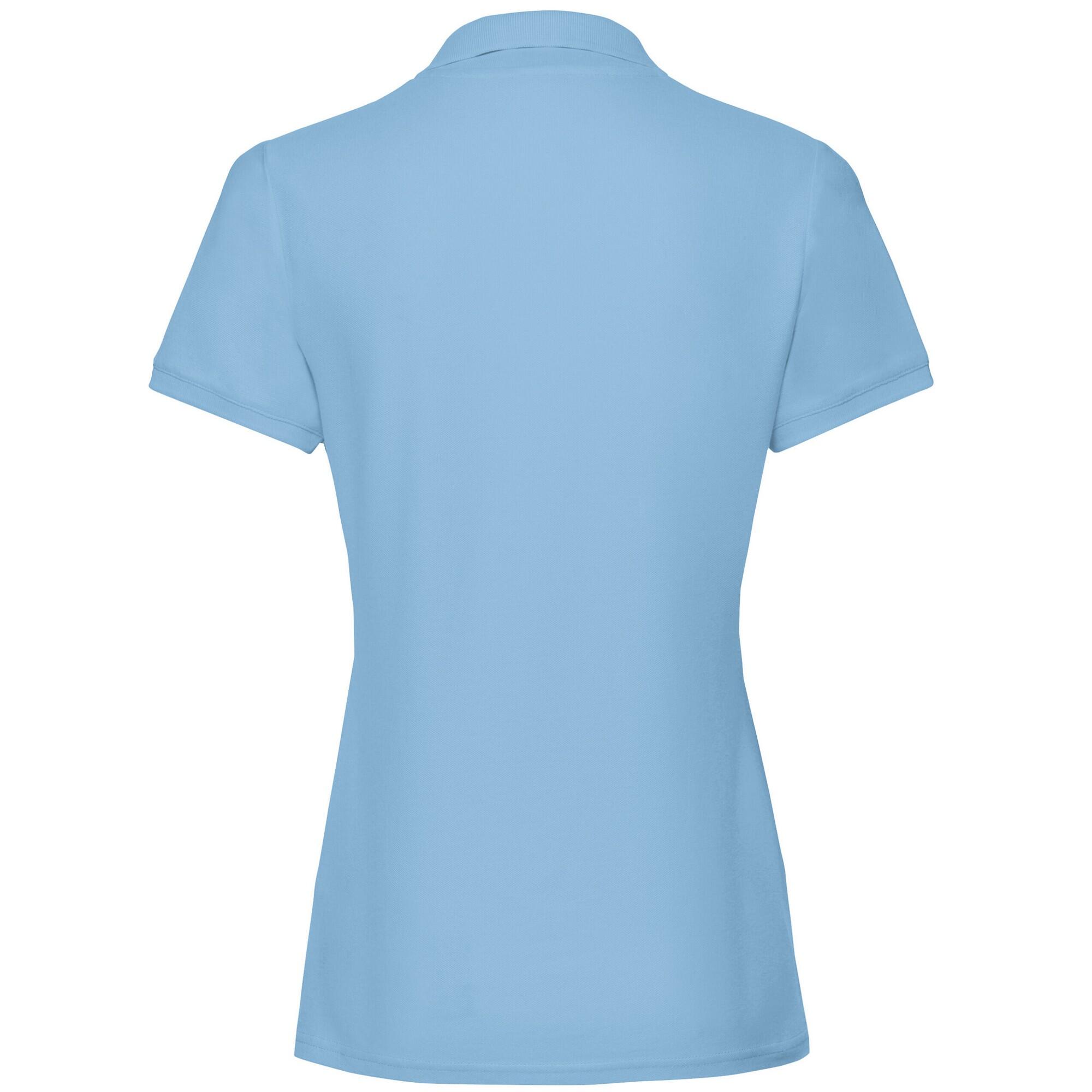 Polo PREMIUM Femme (Bleu Ciel) 2/3